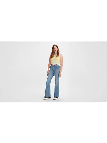 리바이스 Levi 70s High Rise Flare Womens Jeans,Sonoma Walks - Light Wash