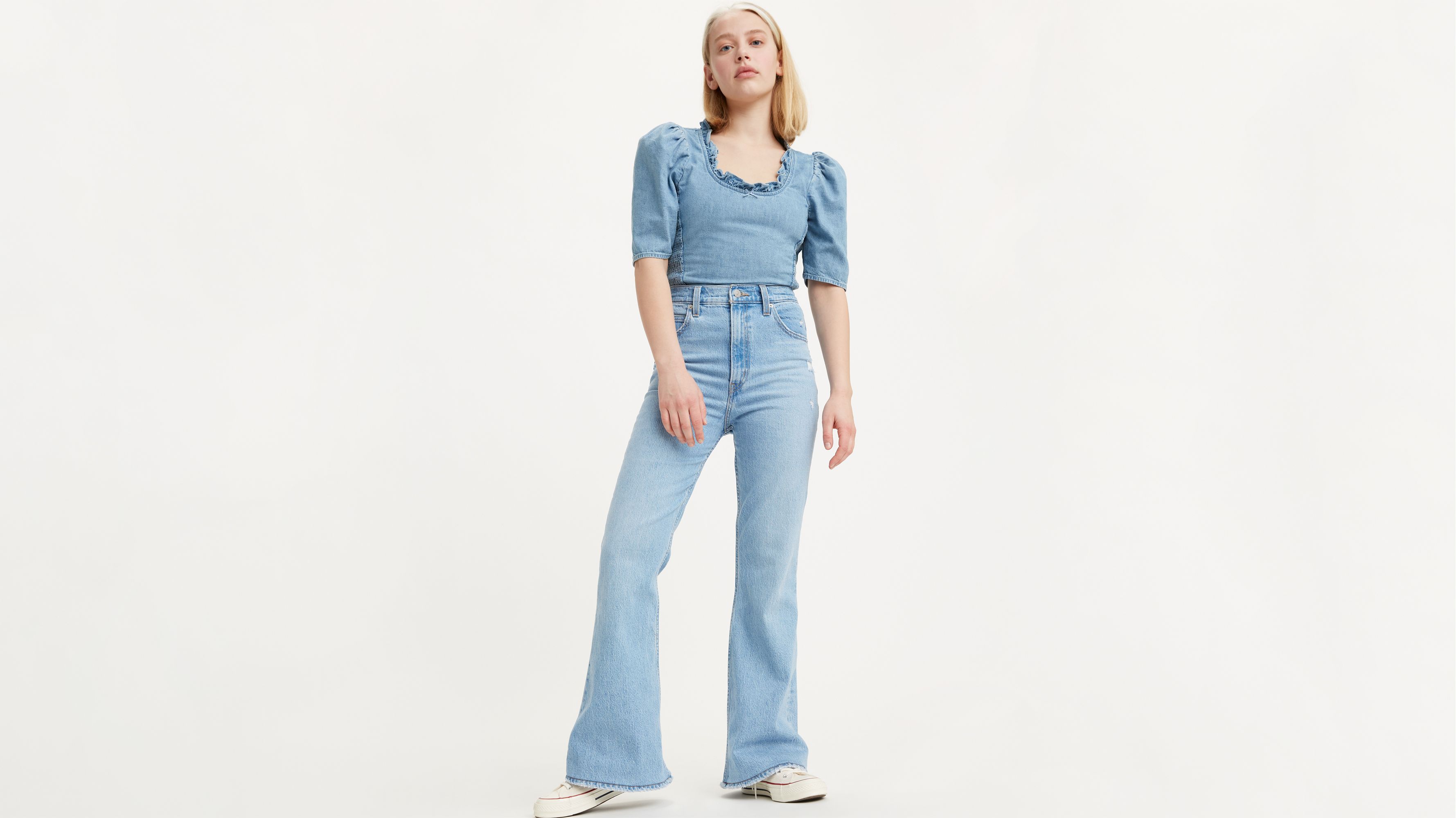 70's High Rise Flare Women's Jeans - Light Wash | Levi's® CA