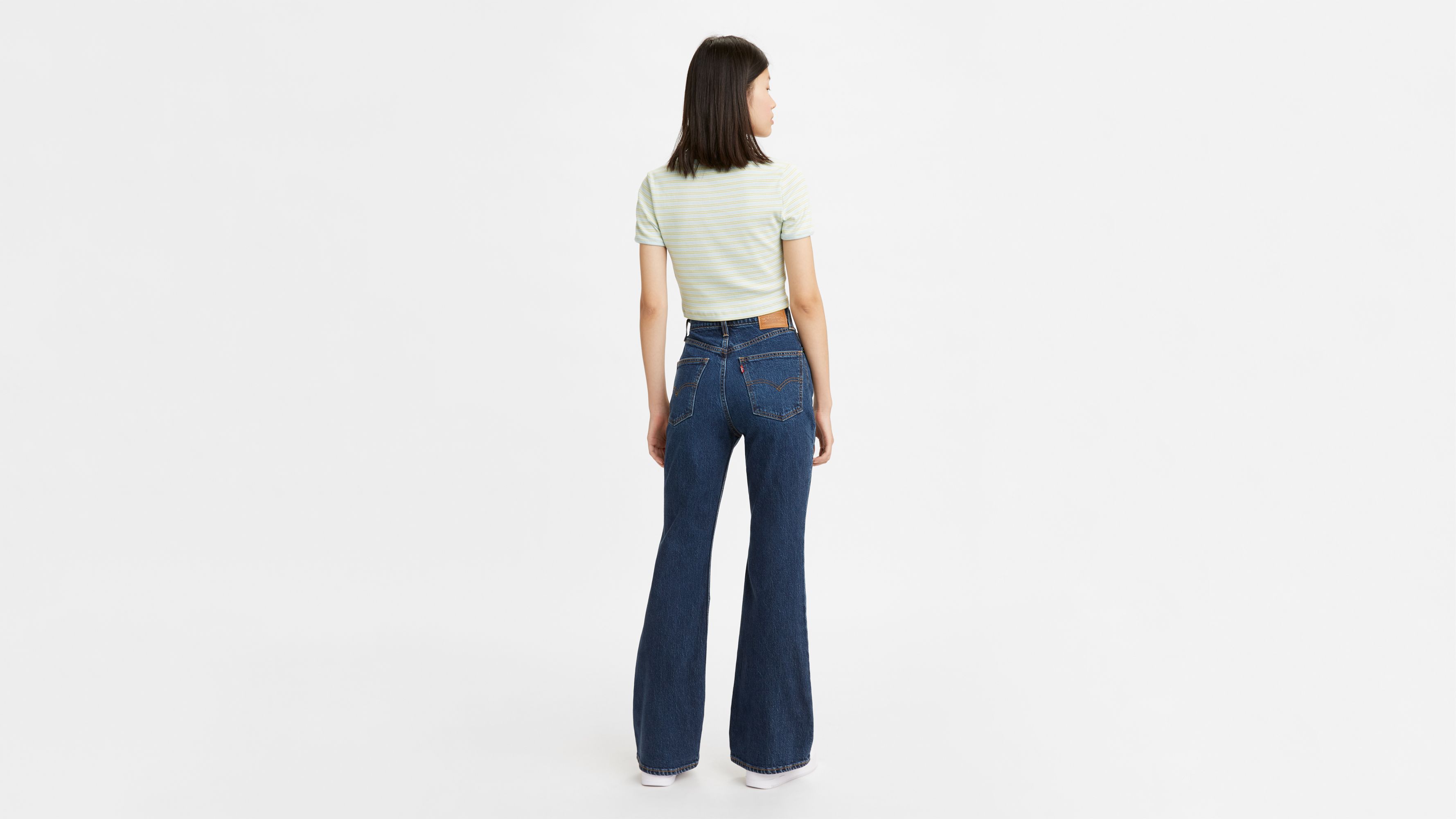 70's High Rise Flare Women's Jeans - Dark Wash