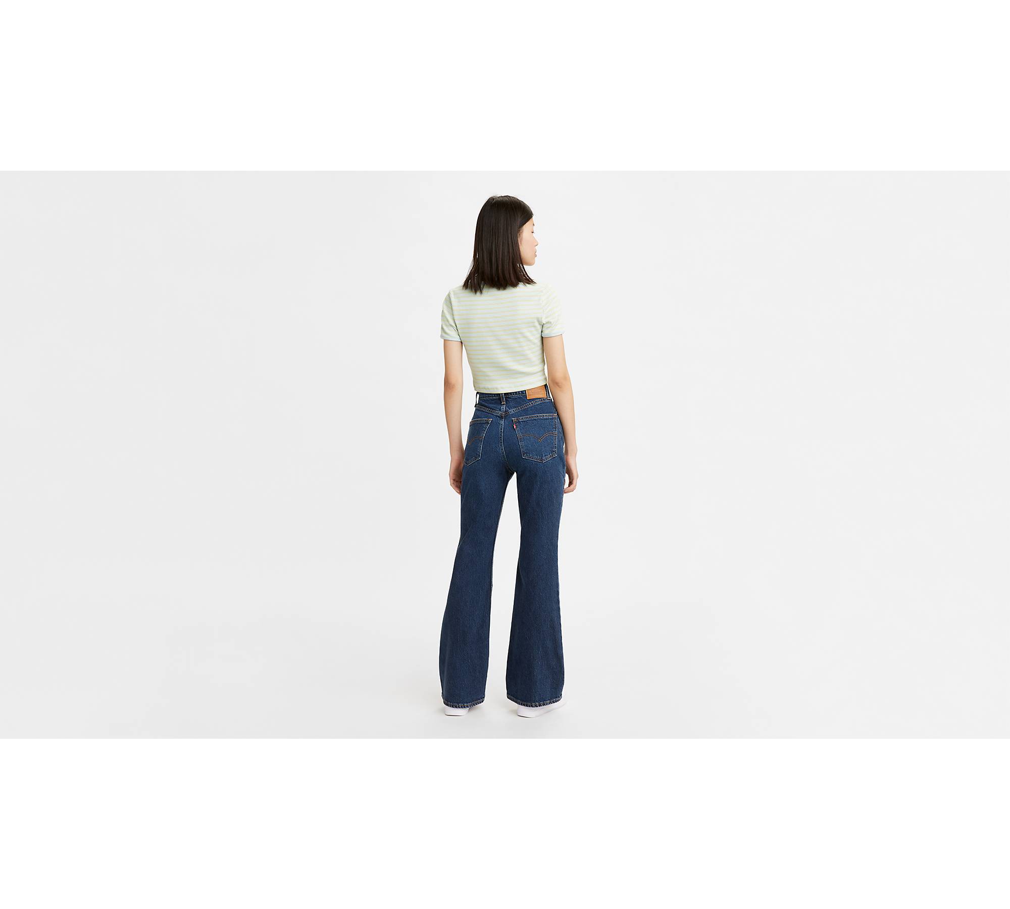 Levi's 70s high flare jeans in mid wash - ShopStyle