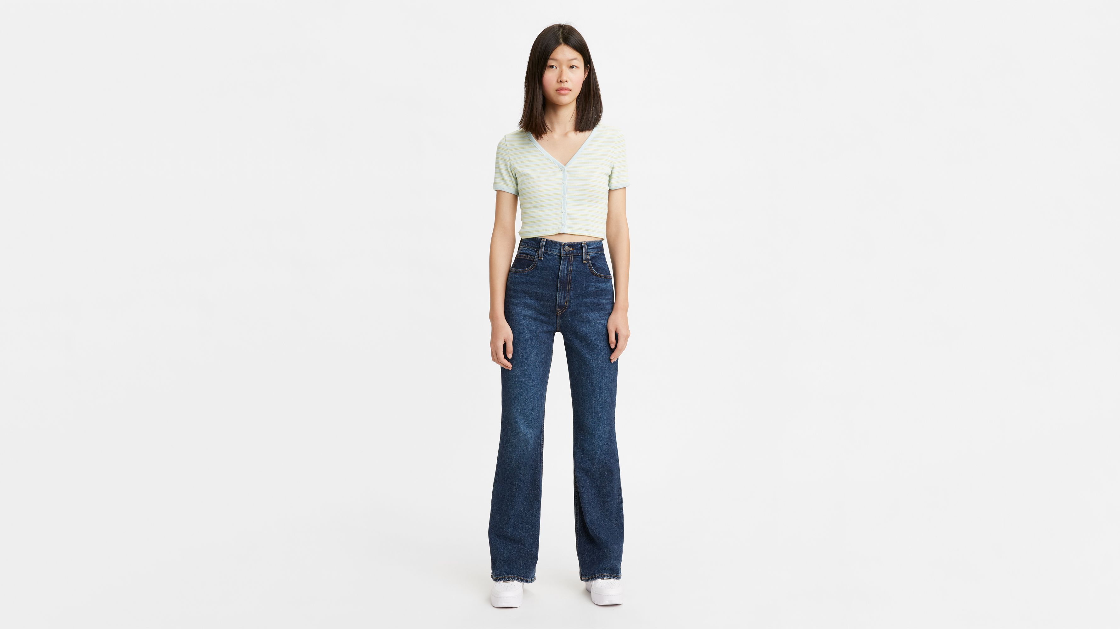 70s High Rise Flare Jeans