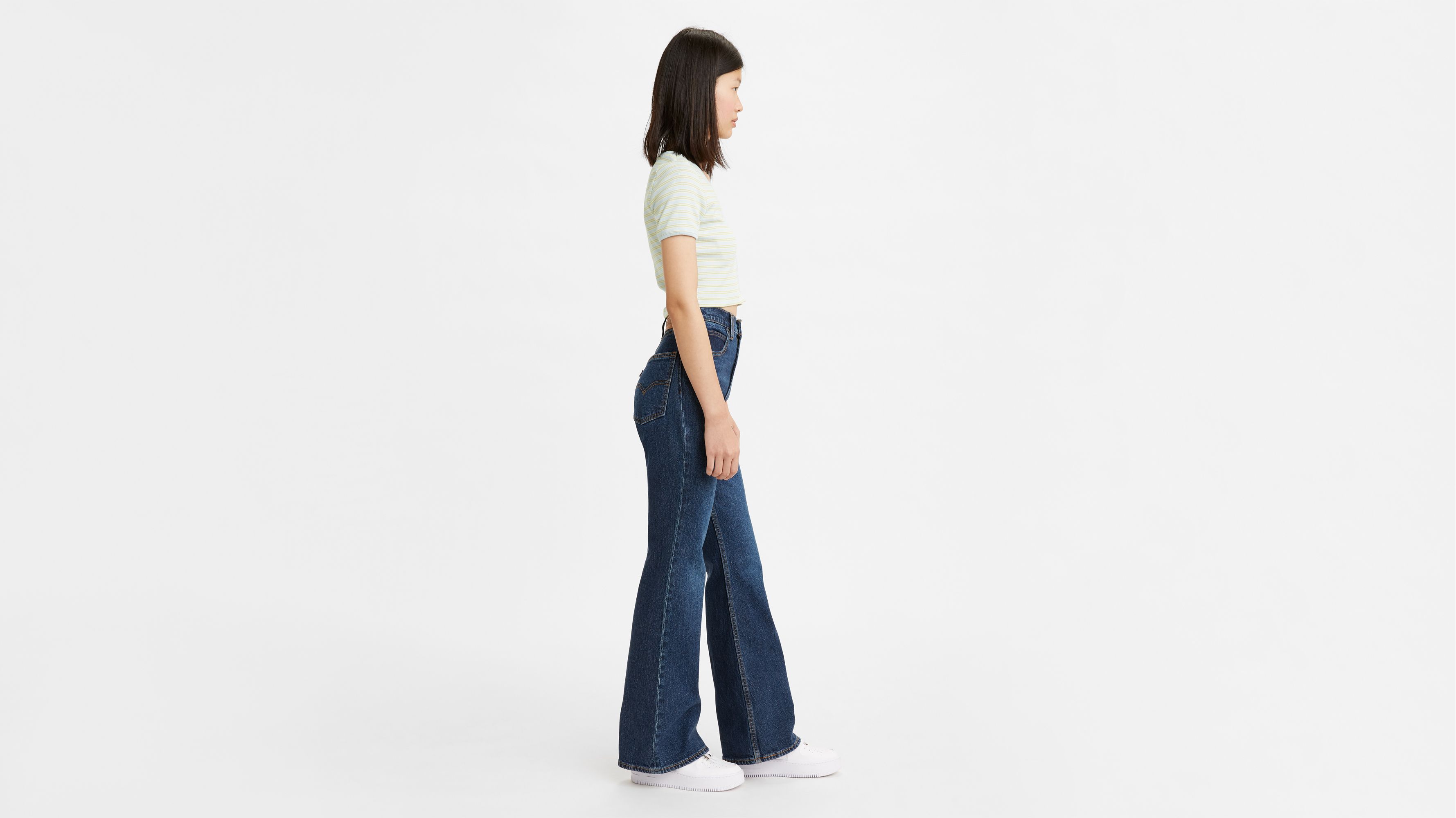 70's High Rise Flare Women's Jeans - Dark Wash