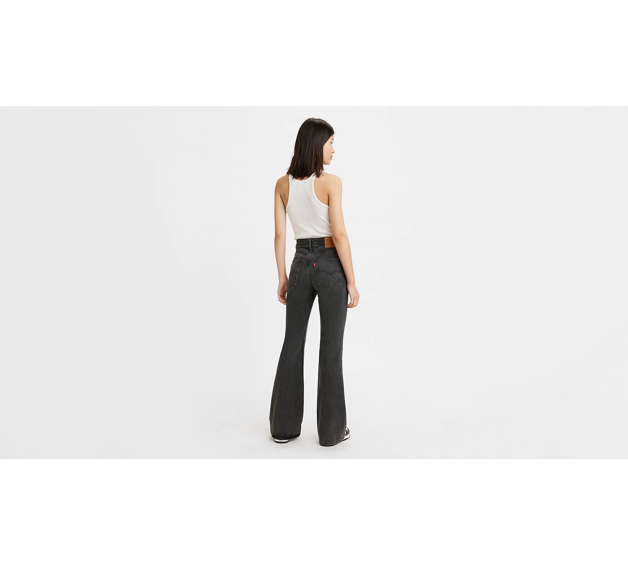 High Loose Flare Women's Jeans - Black