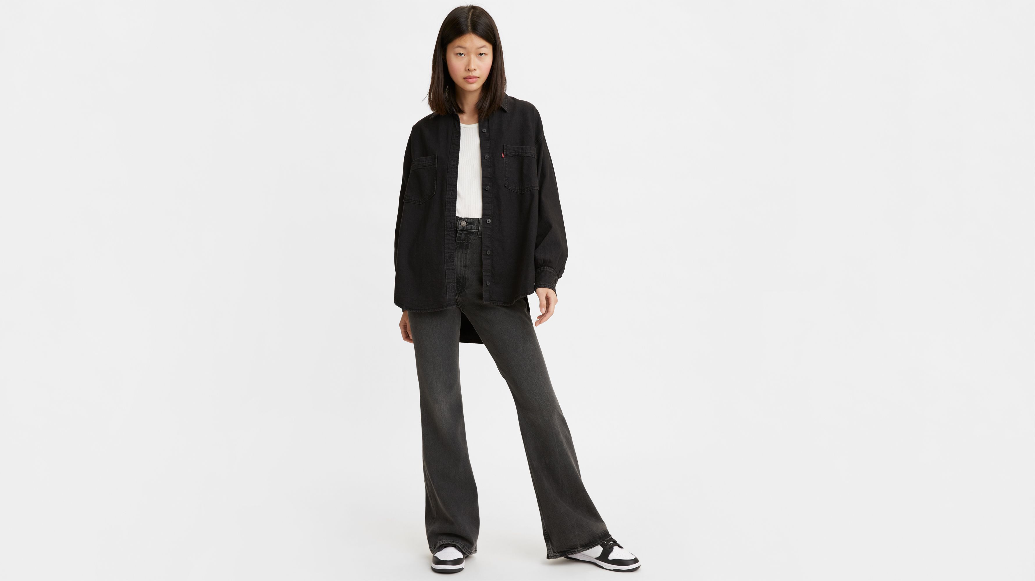 70's High Rise Flare Women's Jeans - Black | Levi's® US