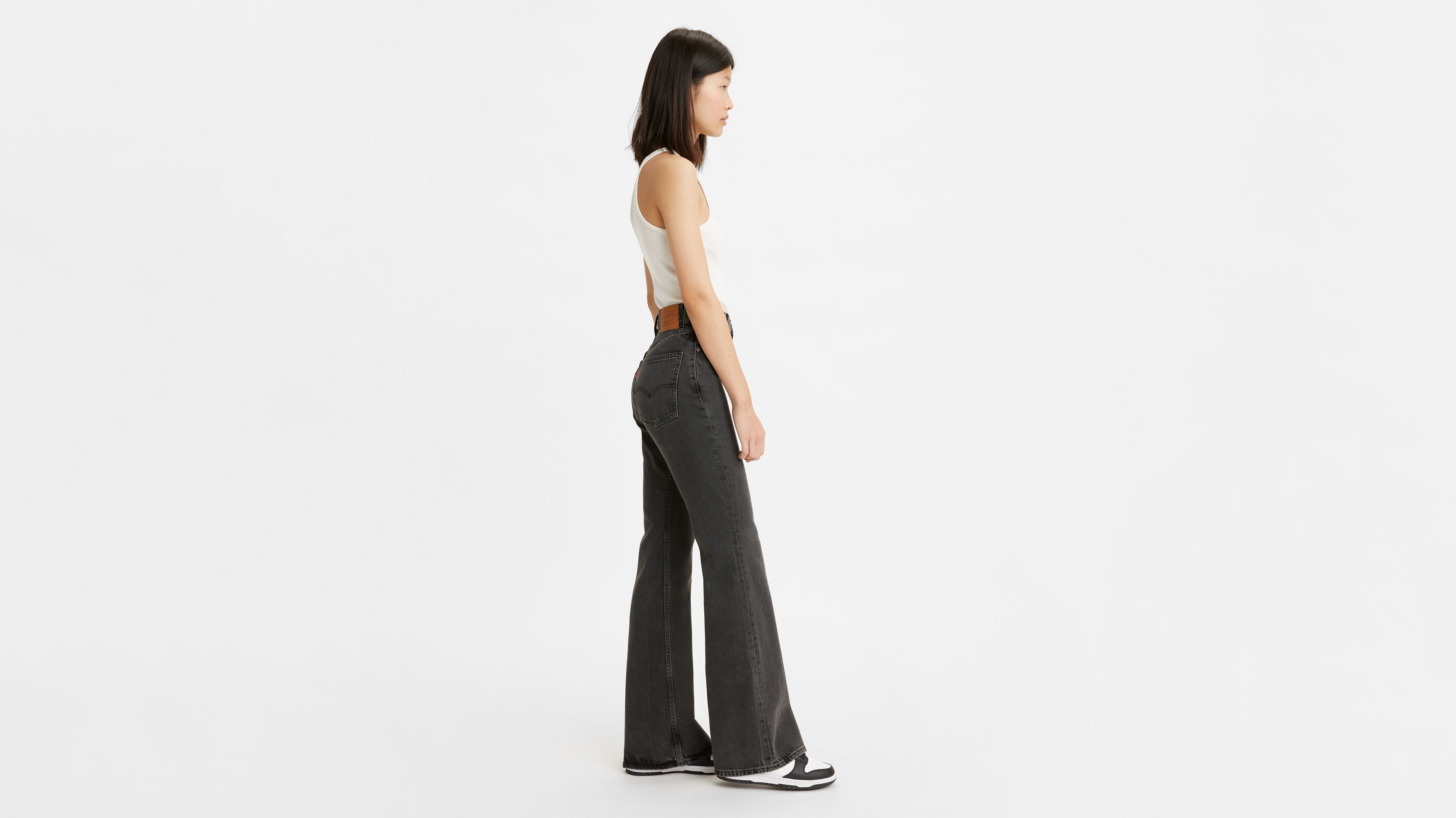 70's High Rise Flare Women's Jeans - Black | Levi's® CA