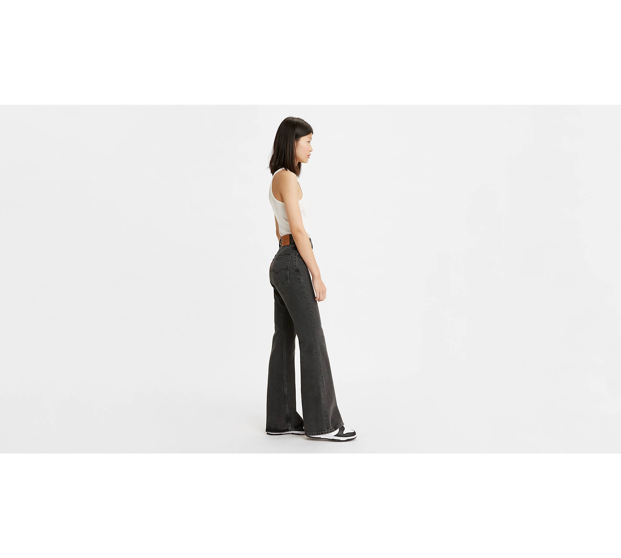 70's High Rise Flare Women's Jeans - Black | Levi's® CA