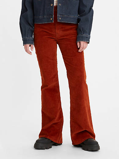 70's High Rise Flare Corduroy Women's Jeans - Red | Levi's® US