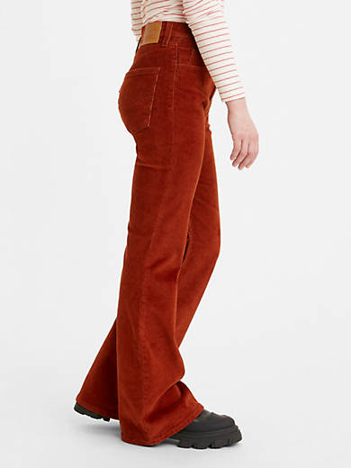 70's High Rise Flare Corduroy Women's Jeans - Red | Levi's® US