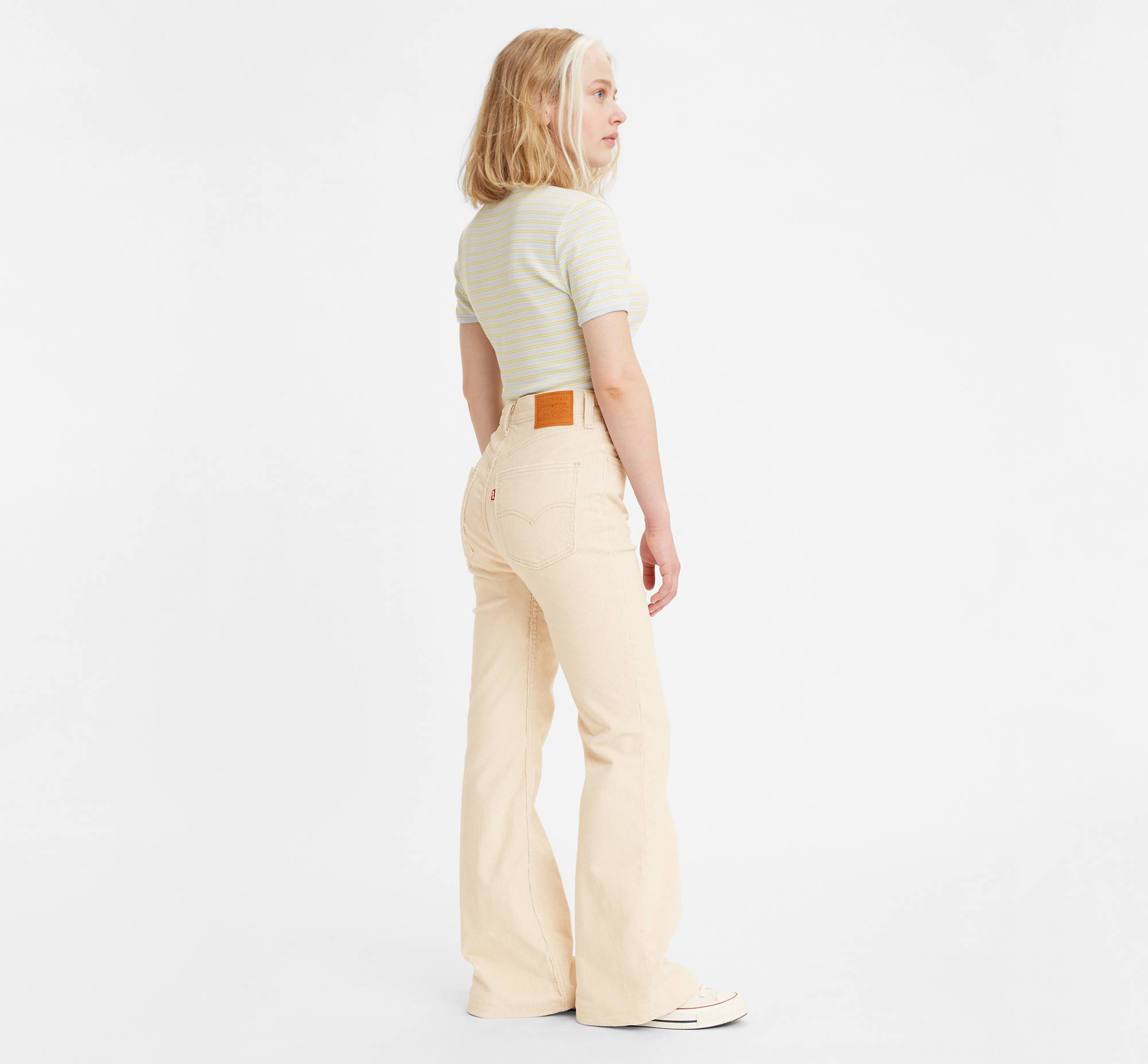70's High Rise Flare Corduroy Women's Jeans - White | Levi's® US