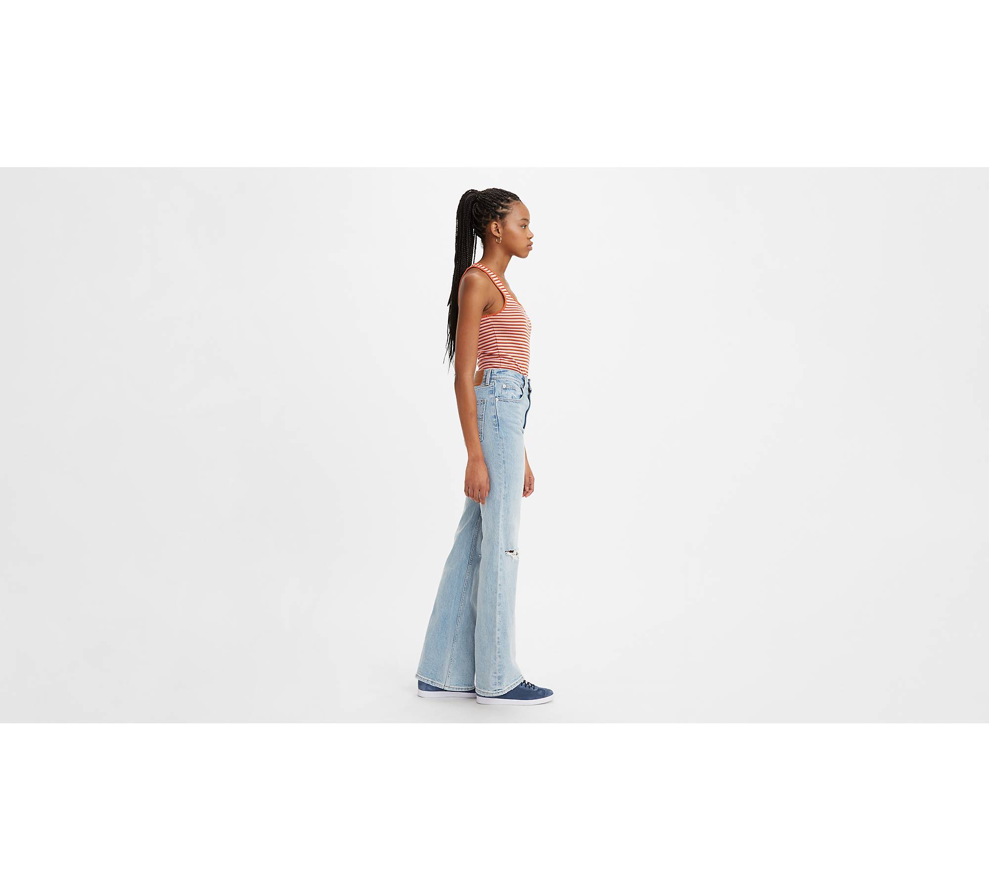 Levi's 70s high flare jeans in mid wash - ShopStyle