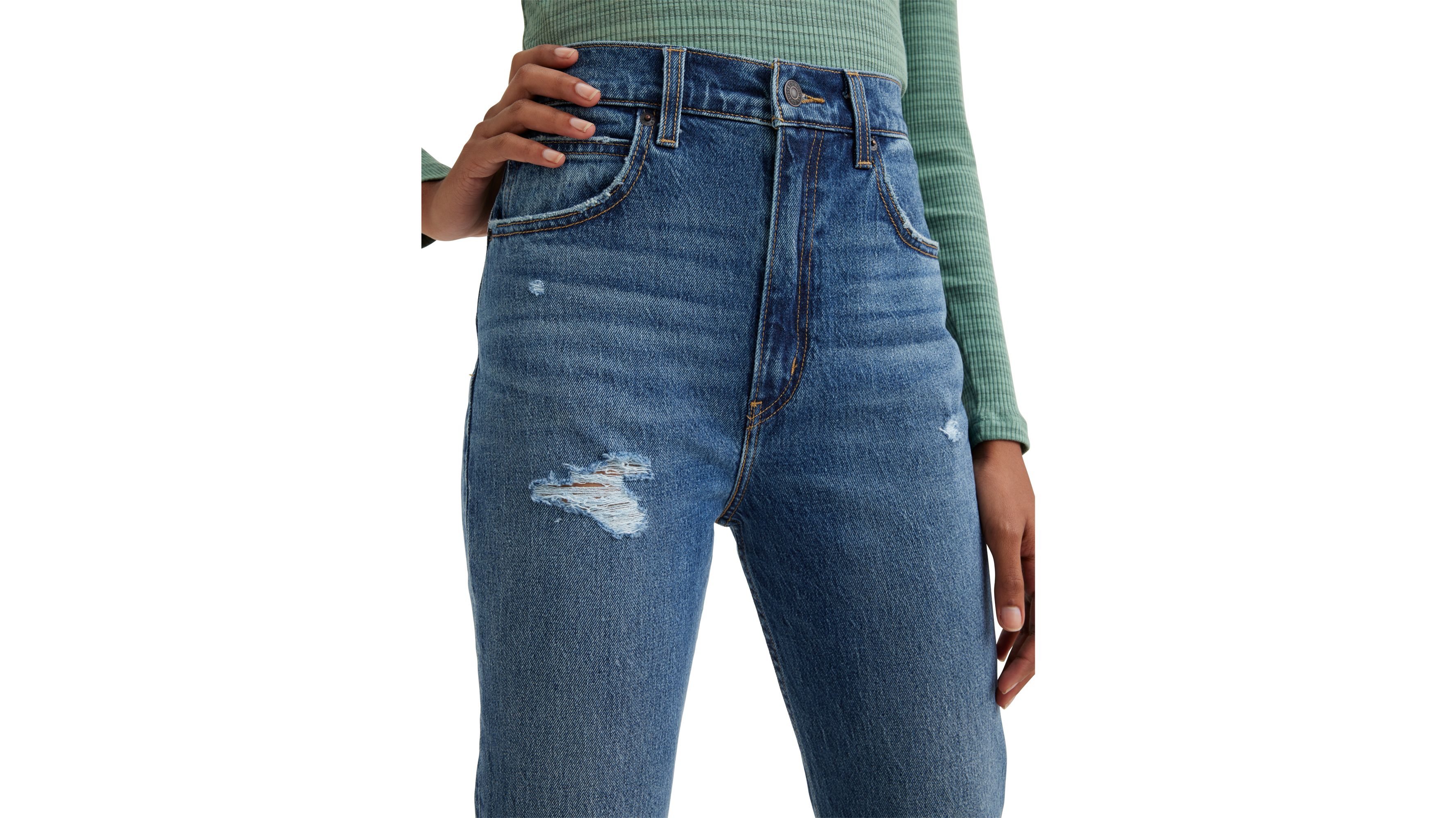 70's High Flare Women's Jeans - Dark Wash