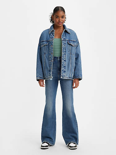 리바이스 Levi 70s High Flare Womens Jeans,Take It Out - Dark Wash