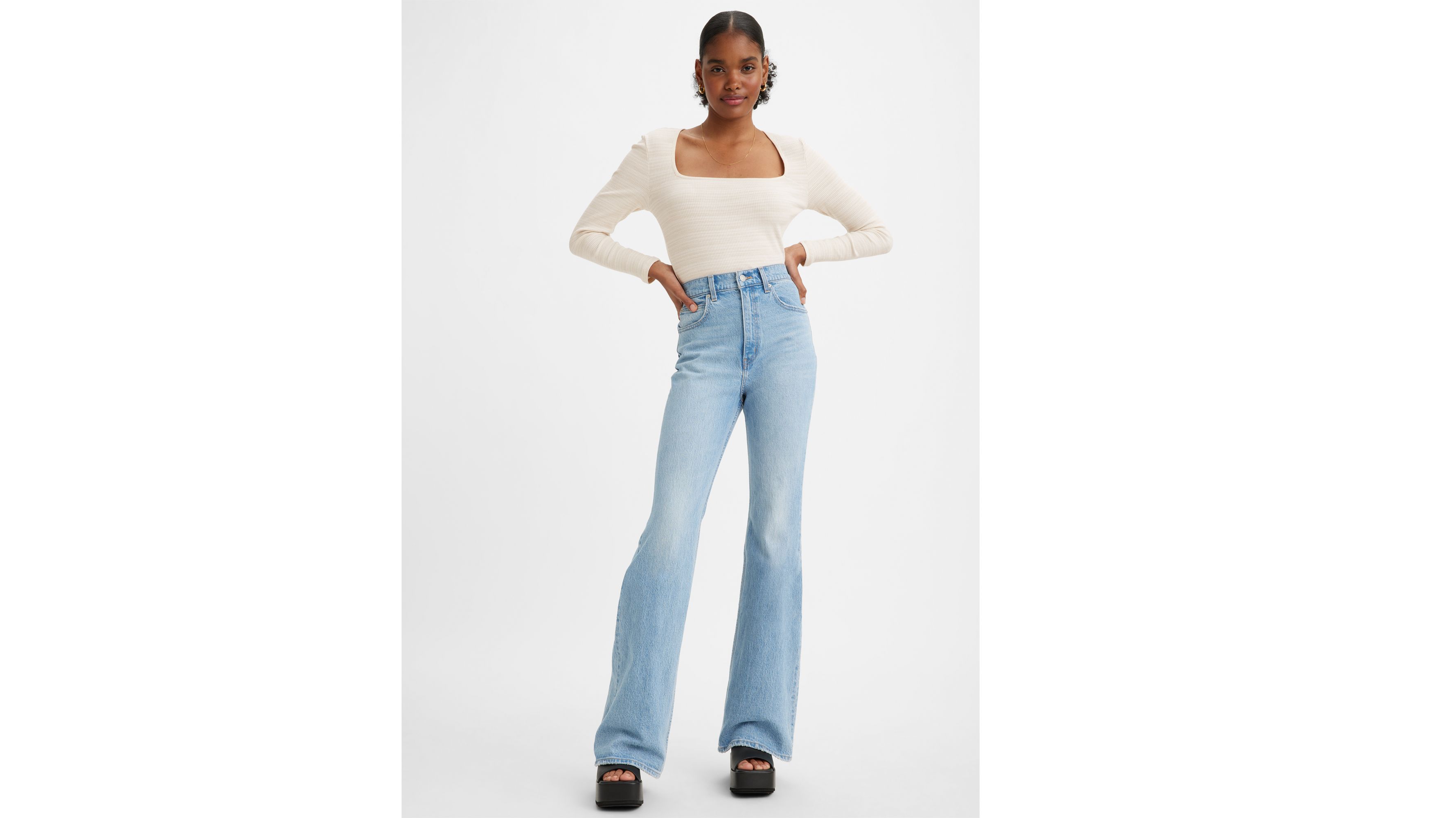 Premium 70s High Flare Jean