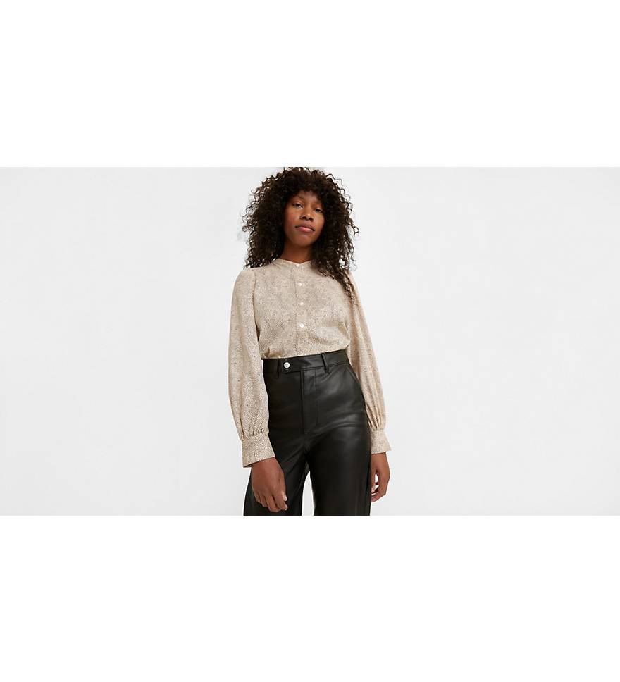 Delany Pleated Button-up Blouse - White | Levi's® US