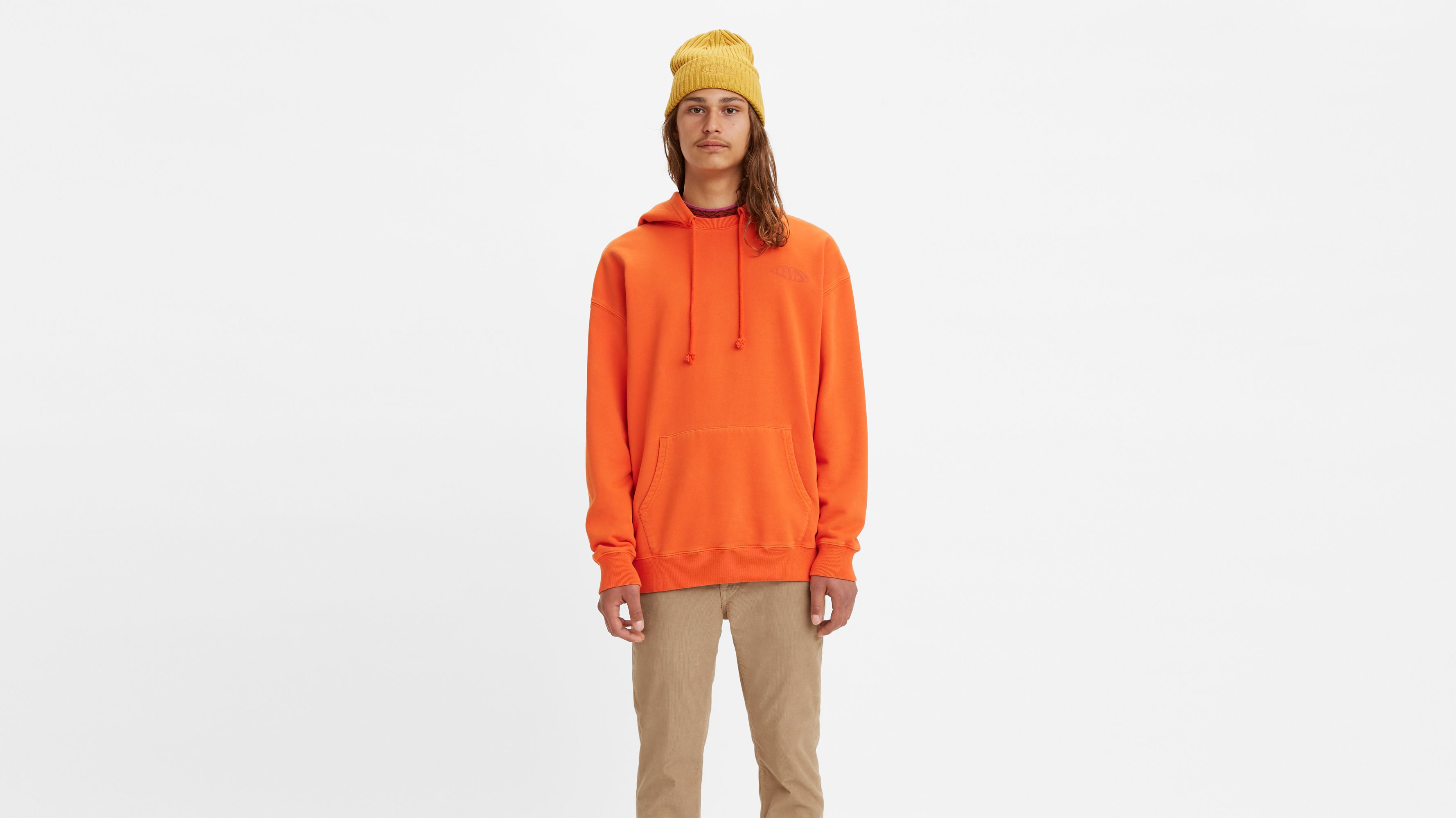 Split Collar Hoodie Sweatshirt - Orange | Levi's® US