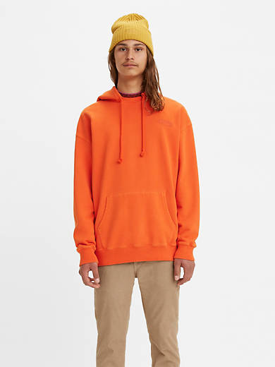 Split Collar Hoodie Sweatshirt - Orange | Levi's® US