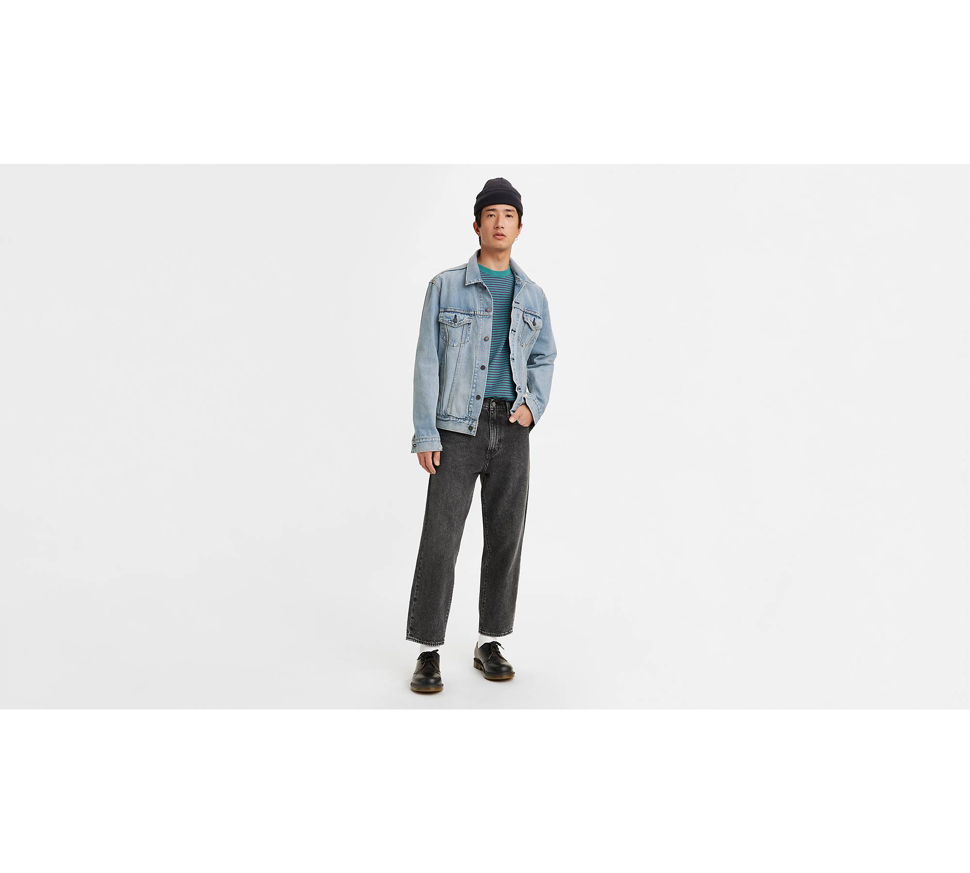 Stay Loose Taper Fit Cropped Men's Jeans - Black | Levi's® US