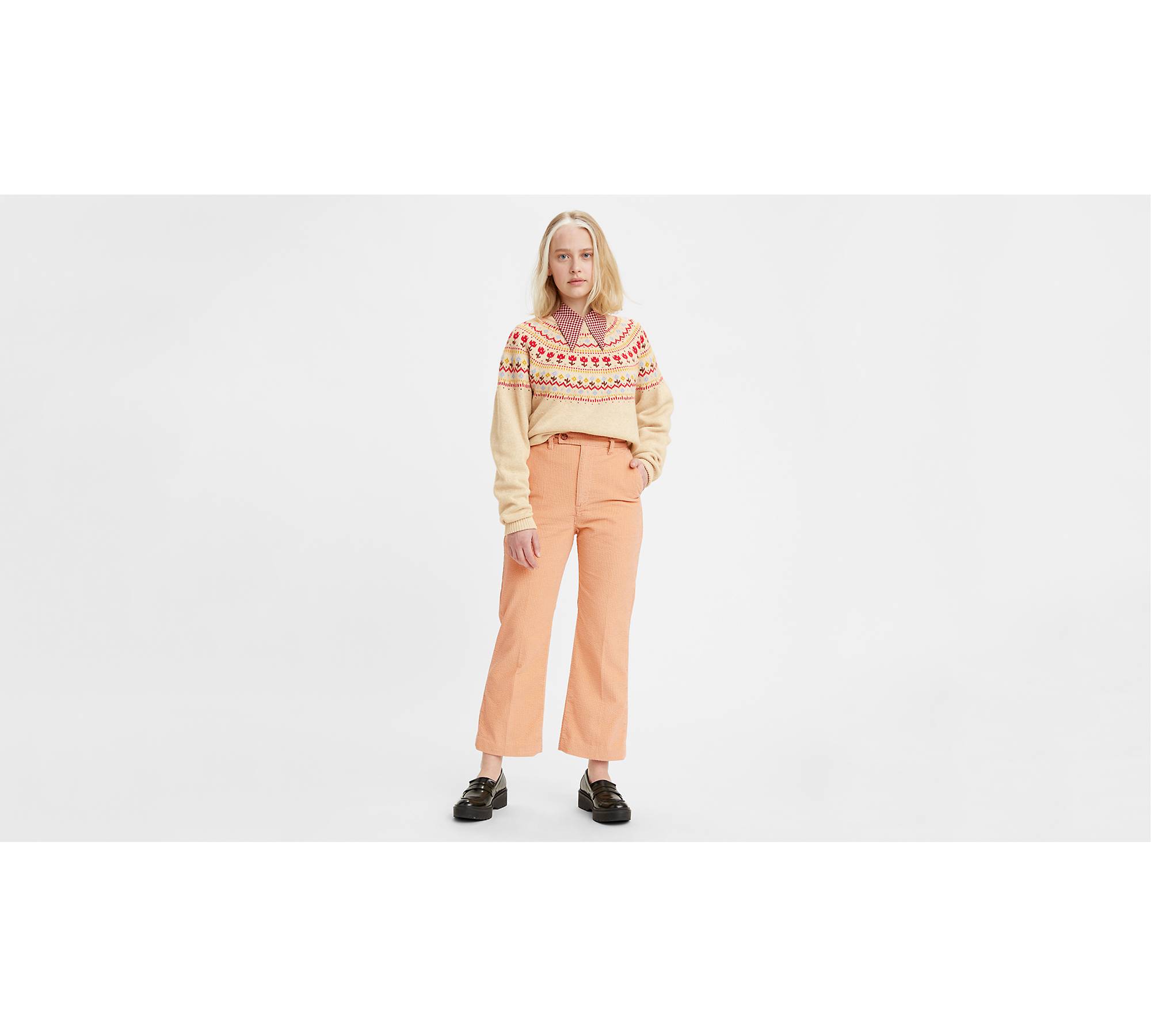 Peach Touch Tapered Easy Pants Slacks Trousers