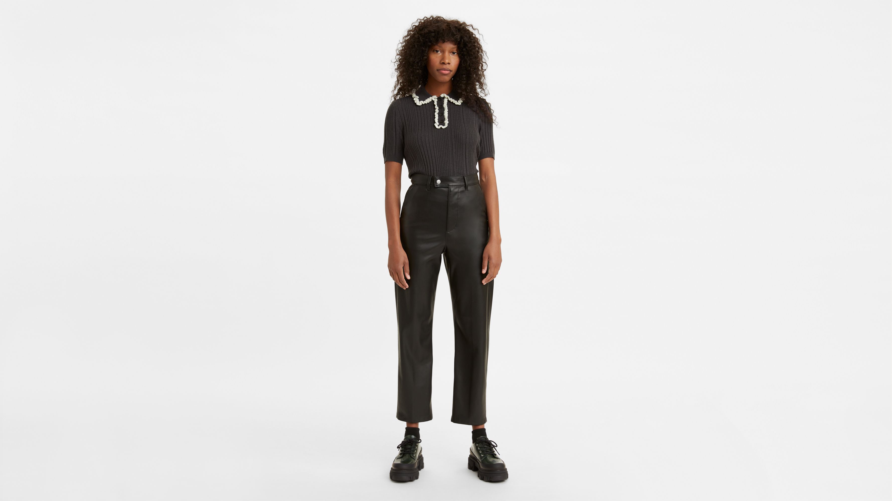 Math Club Faux Leather Women's Pants 2