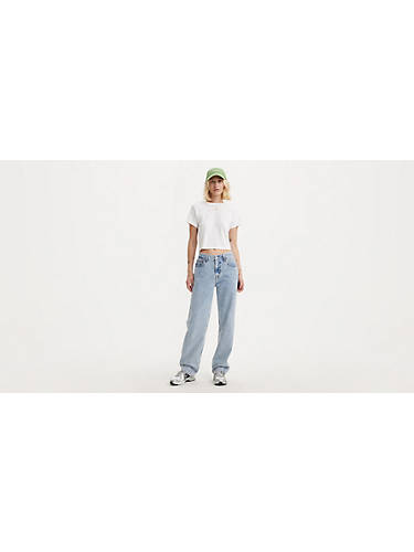 리바이스 Levi Low Pro Womens Jeans,Charlie Glow Up - Medium Wash