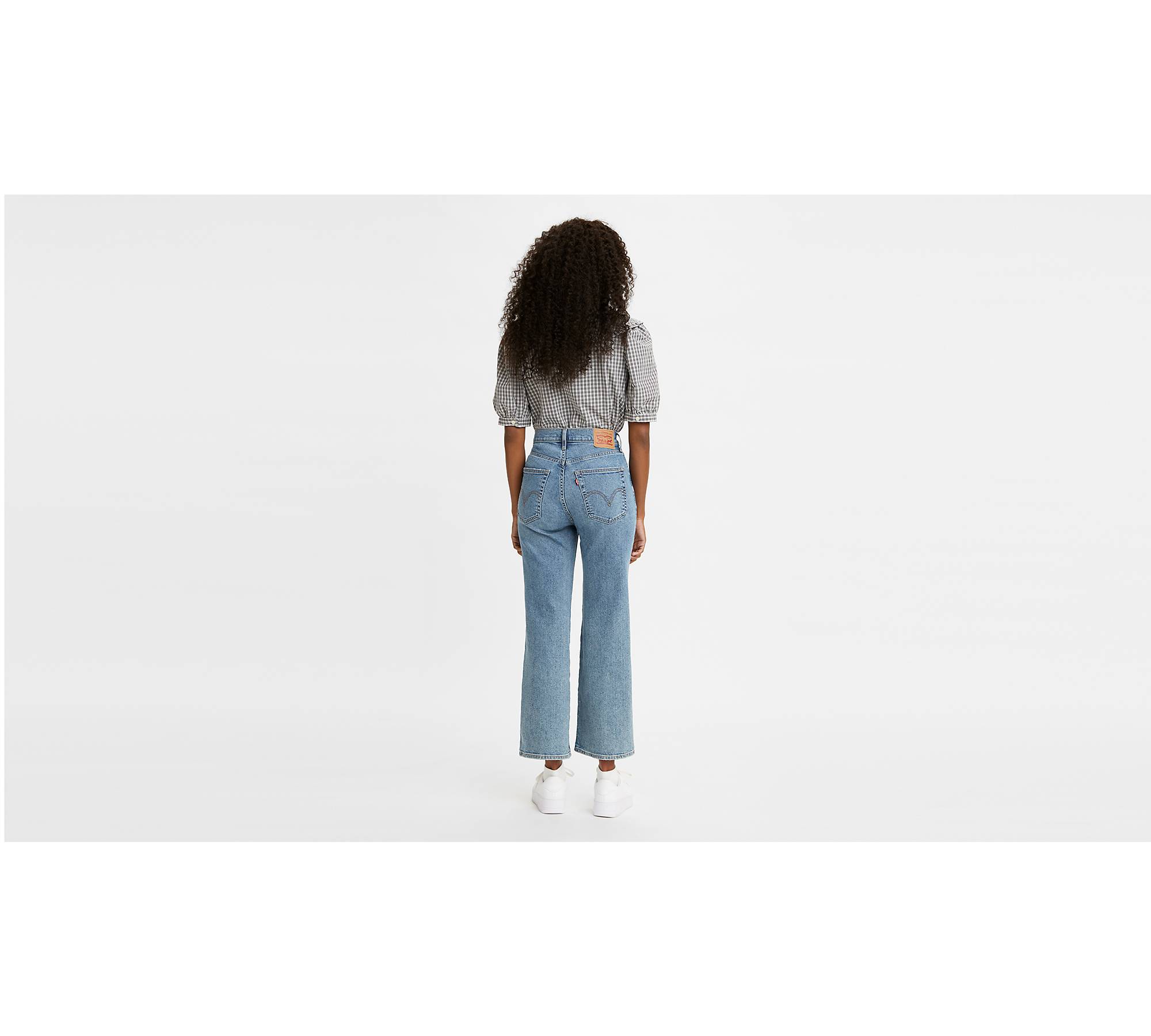 Lynda X High Waist Cropped Flare Cropped Flare Jeans Trousers, Jeans