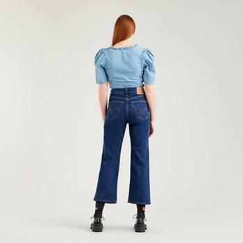 High Waisted Cropped Flare Jeans 3