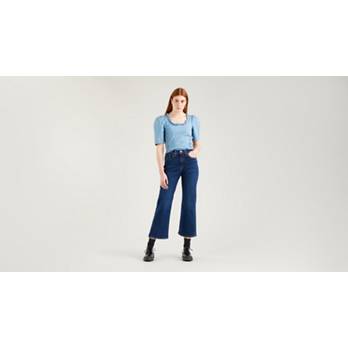 High Rise Cropped Flare Women's Jeans 5