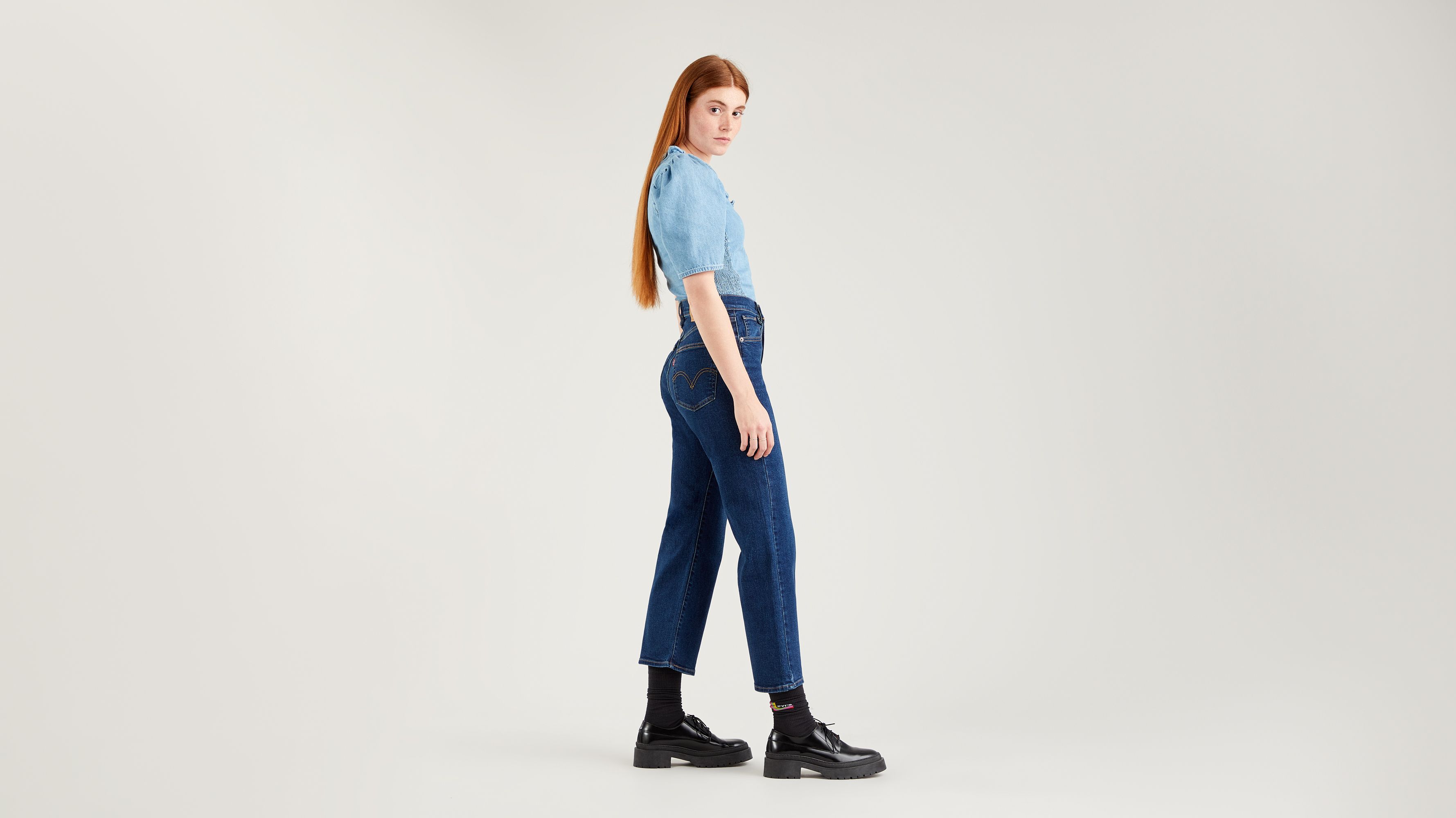 High Waisted Cropped Flare Jeans 2