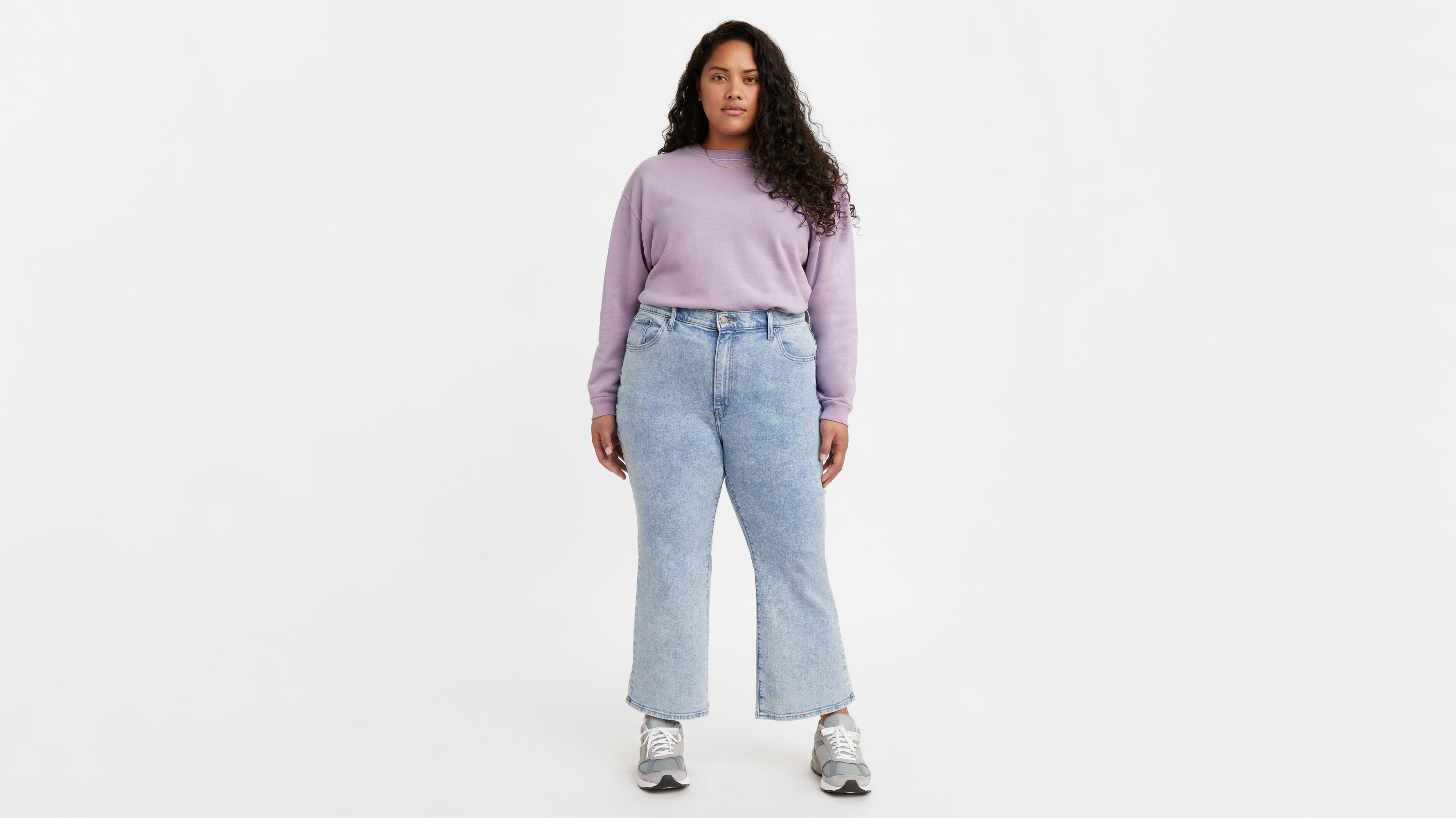 High Rise Cropped Flare Women's Jeans (plus Size) - Light Wash | Levi's® US