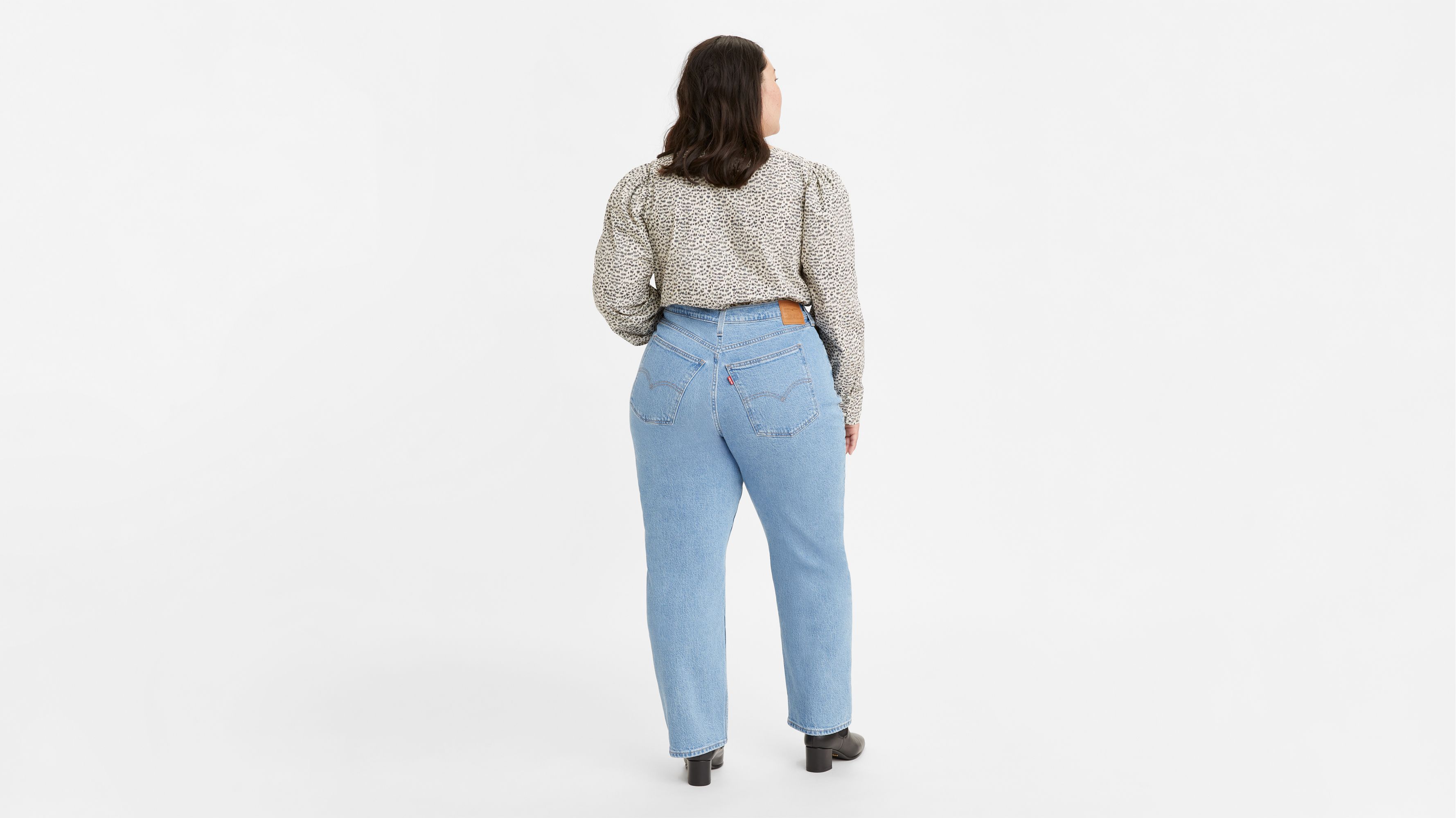 70's High Rise Straight Fit Women's Jeans (Plus Size) 3