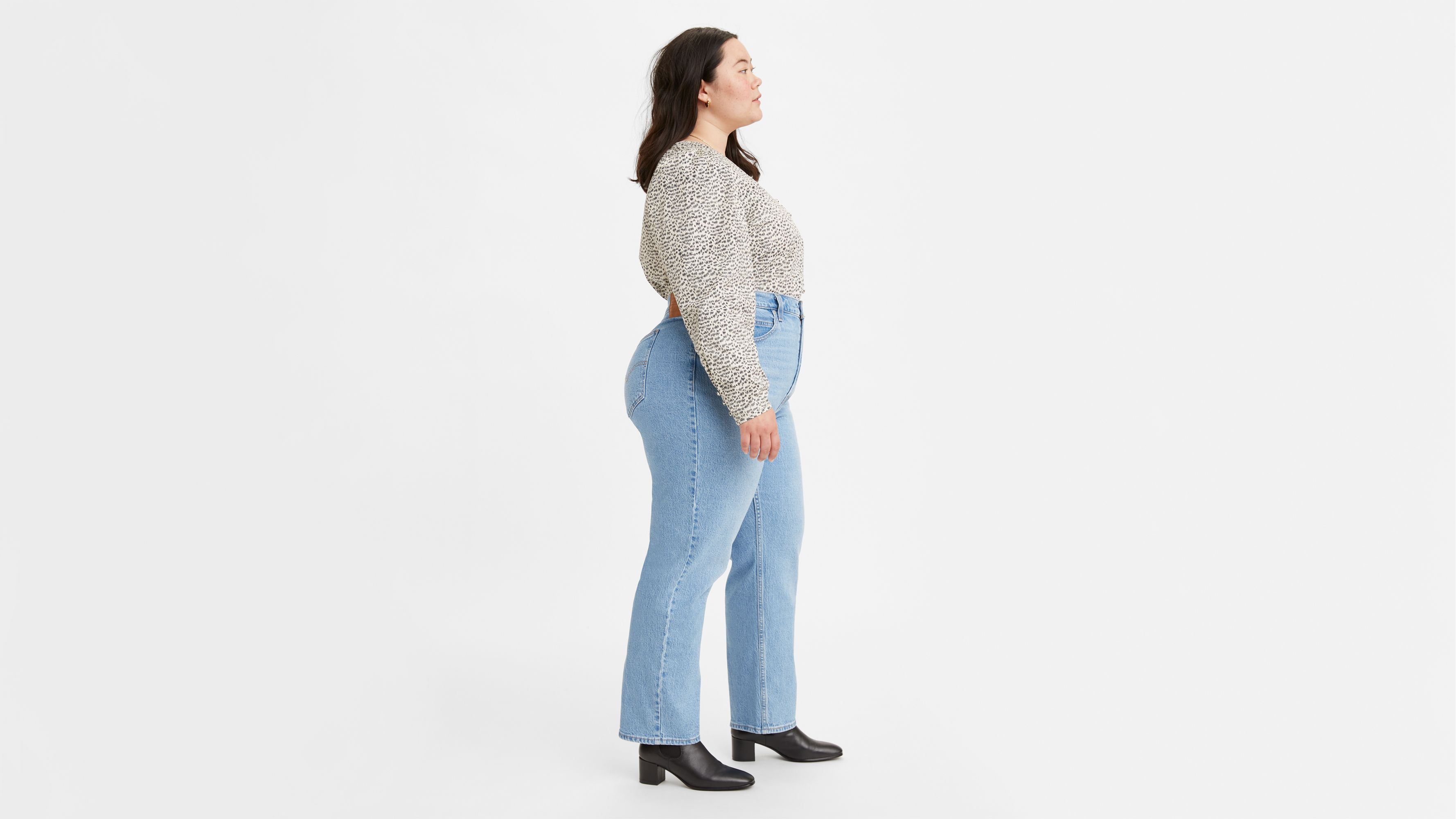 straight plus size jeans