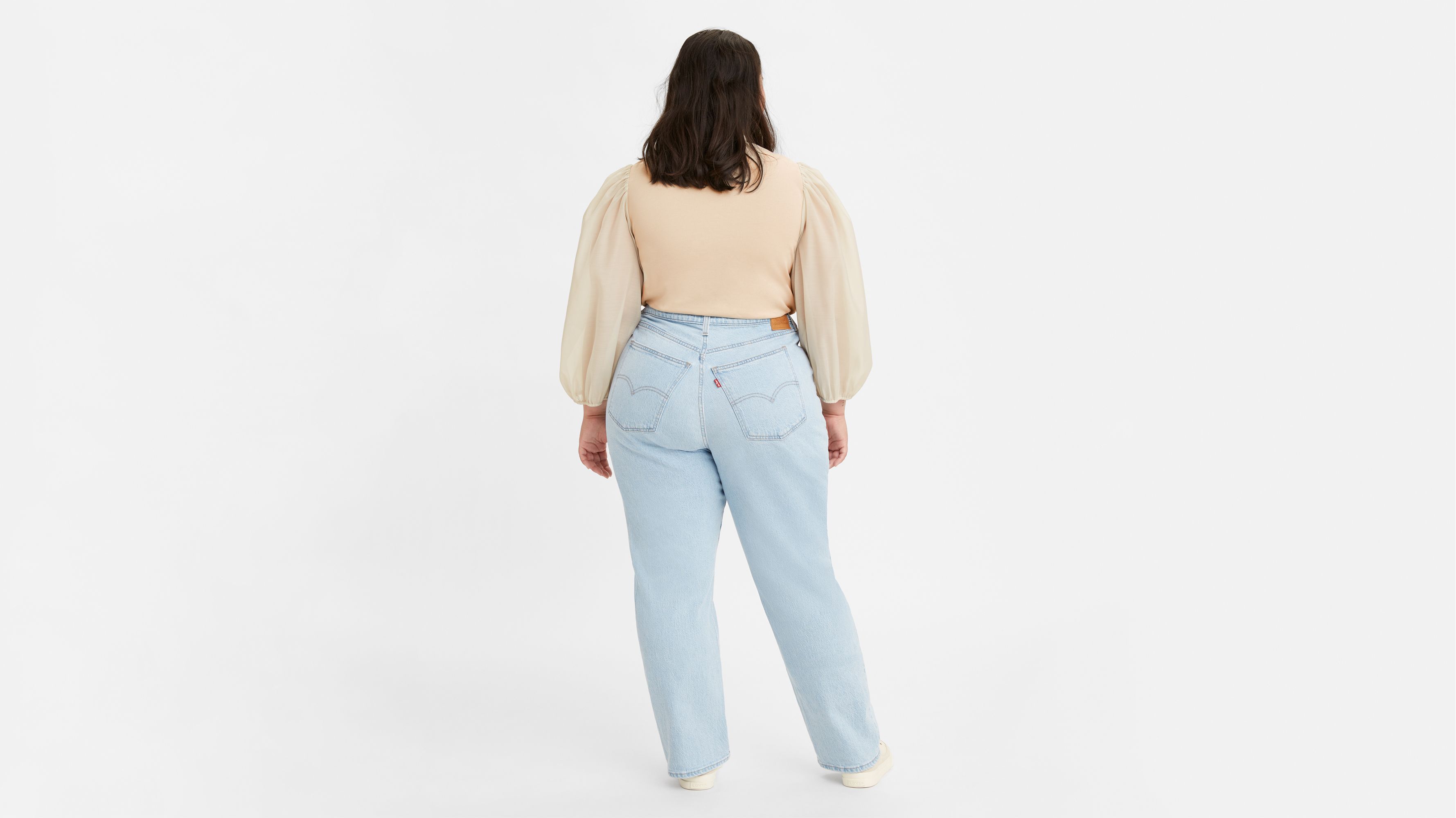 70's High Rise Straight Fit Women's Jeans (Plus Size) 4