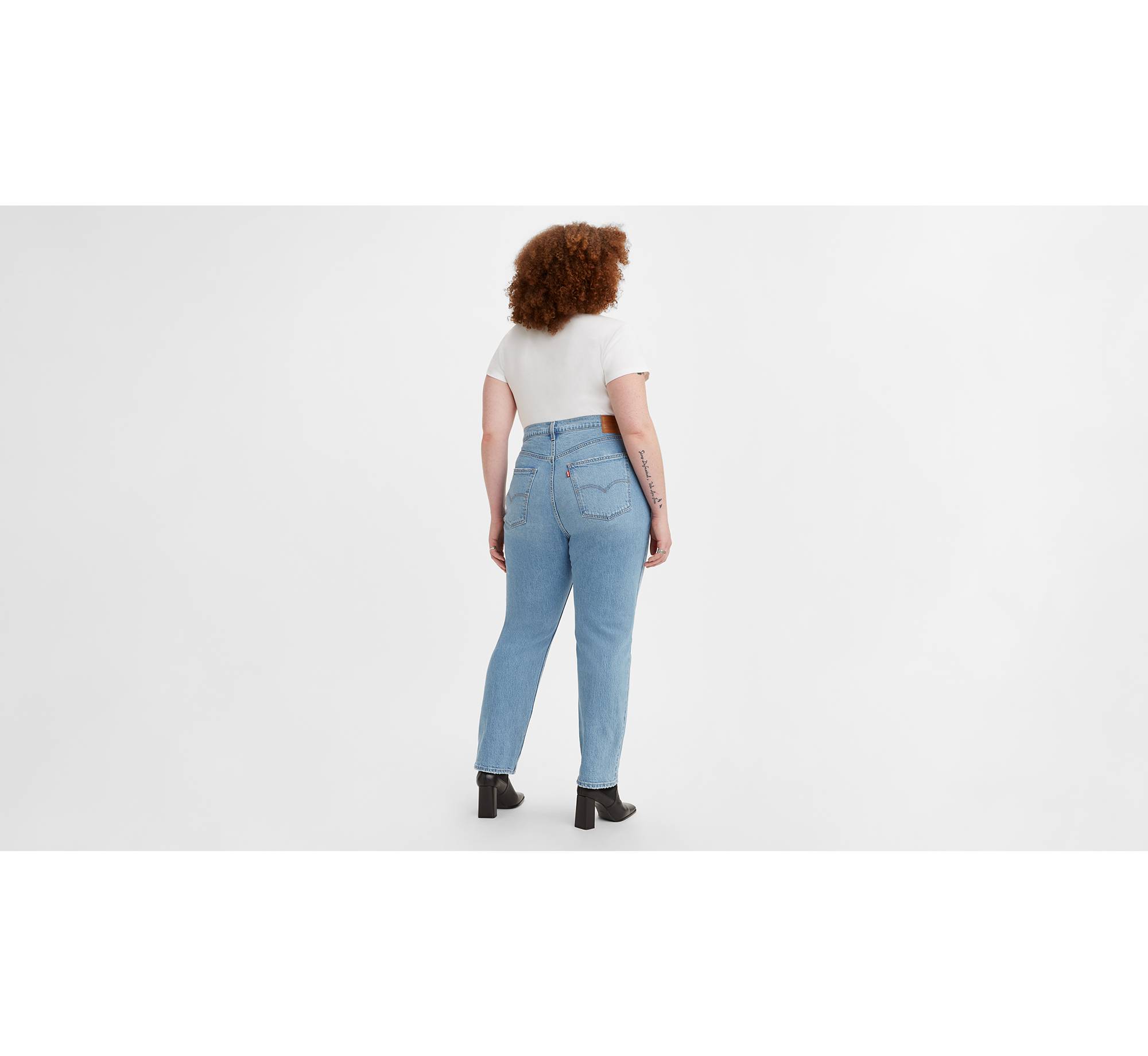 70's High Slim Straight Women's Jeans (plus Size) - Medium Wash 