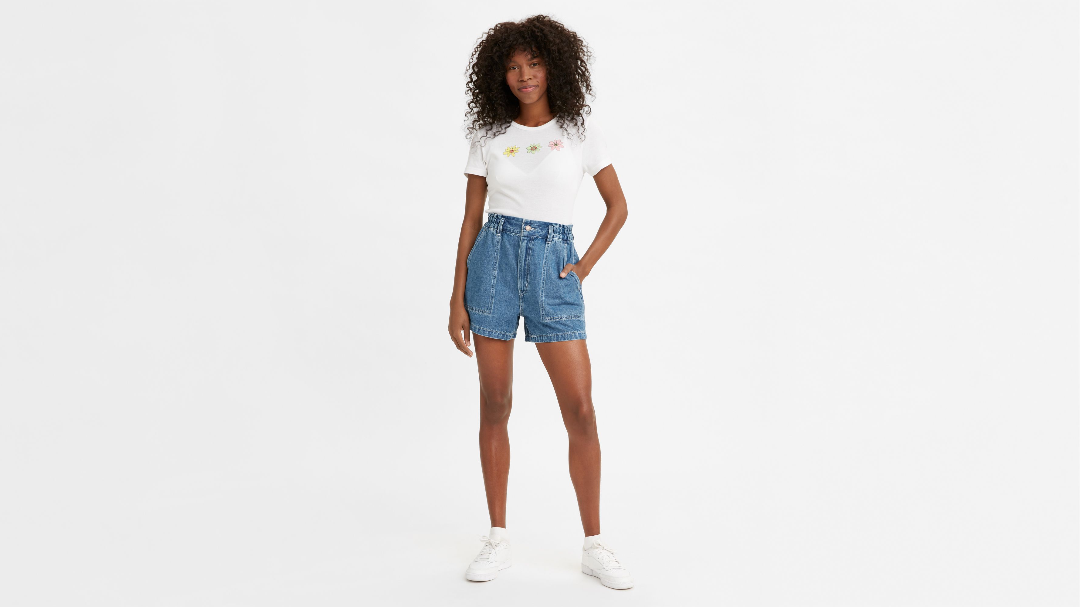 High Waist A Line Shorts