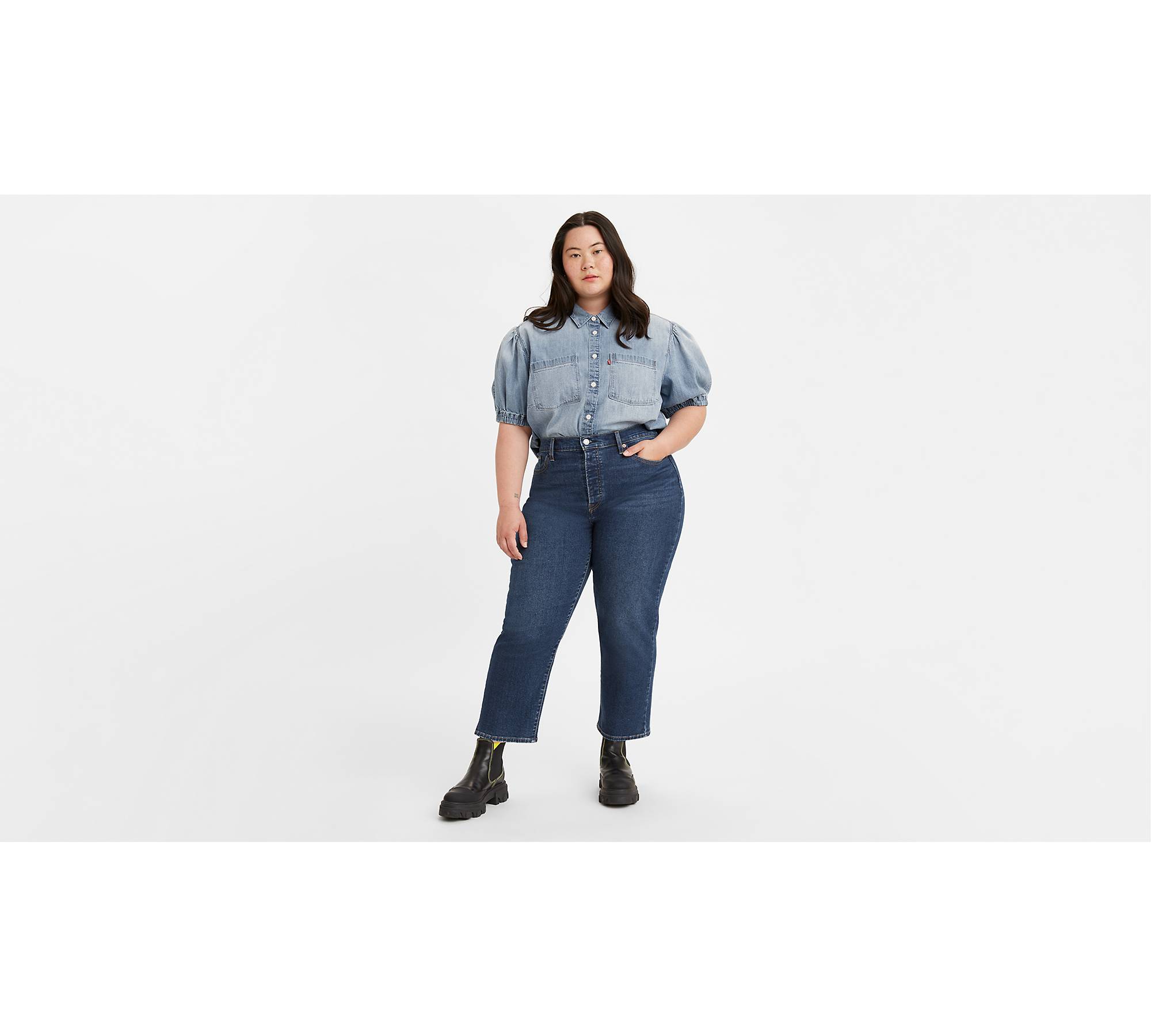 Women's High-rise Relaxed Fit Full Length Baggy Wide Leg Trousers - A New  Day™ Blue 14 : Target