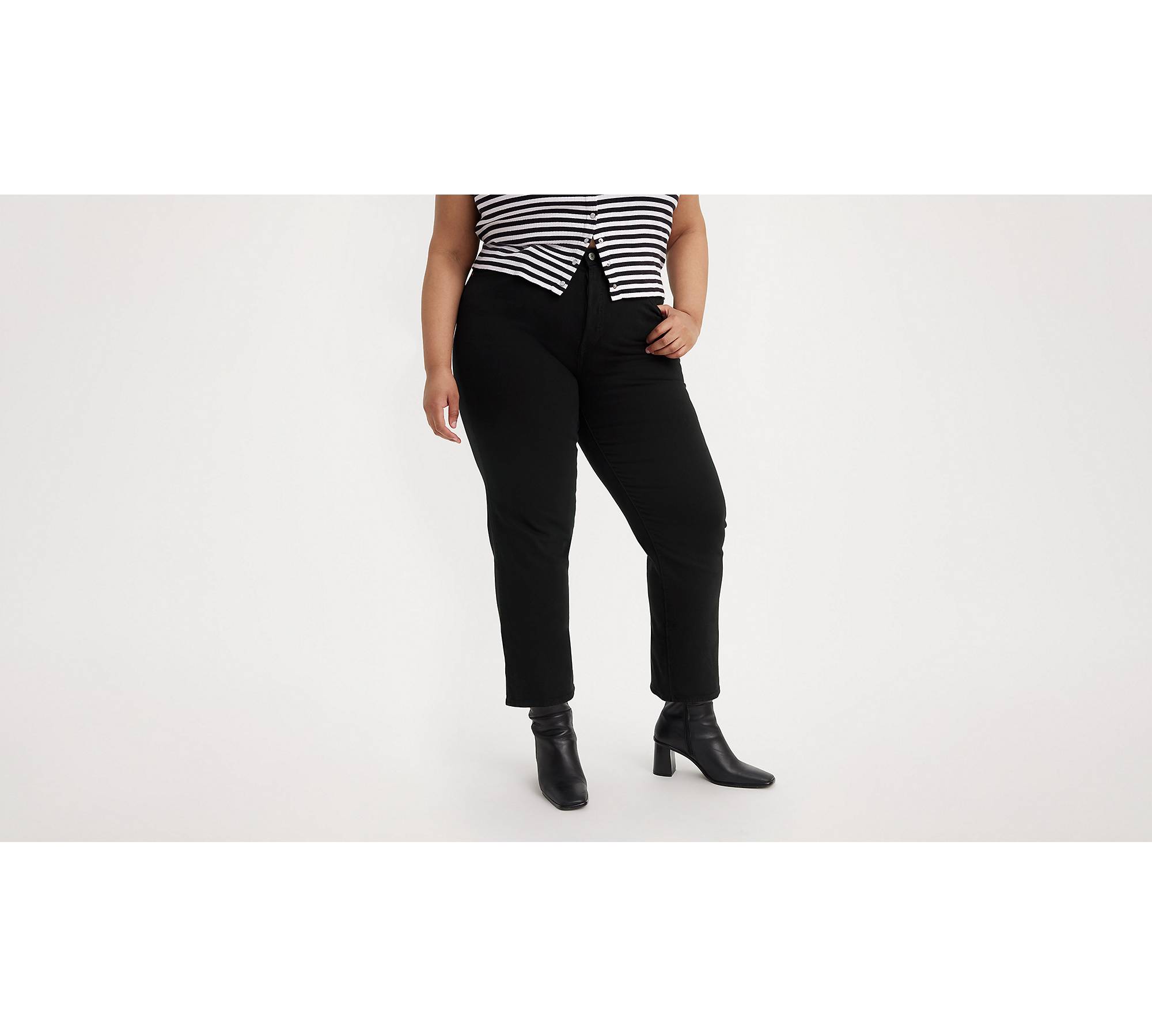 Wedgie Straight Fit Women's Jeans (plus Size) - Black