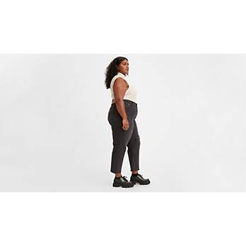 High Waisted Mom Women's Jeans (plus Size) - Black