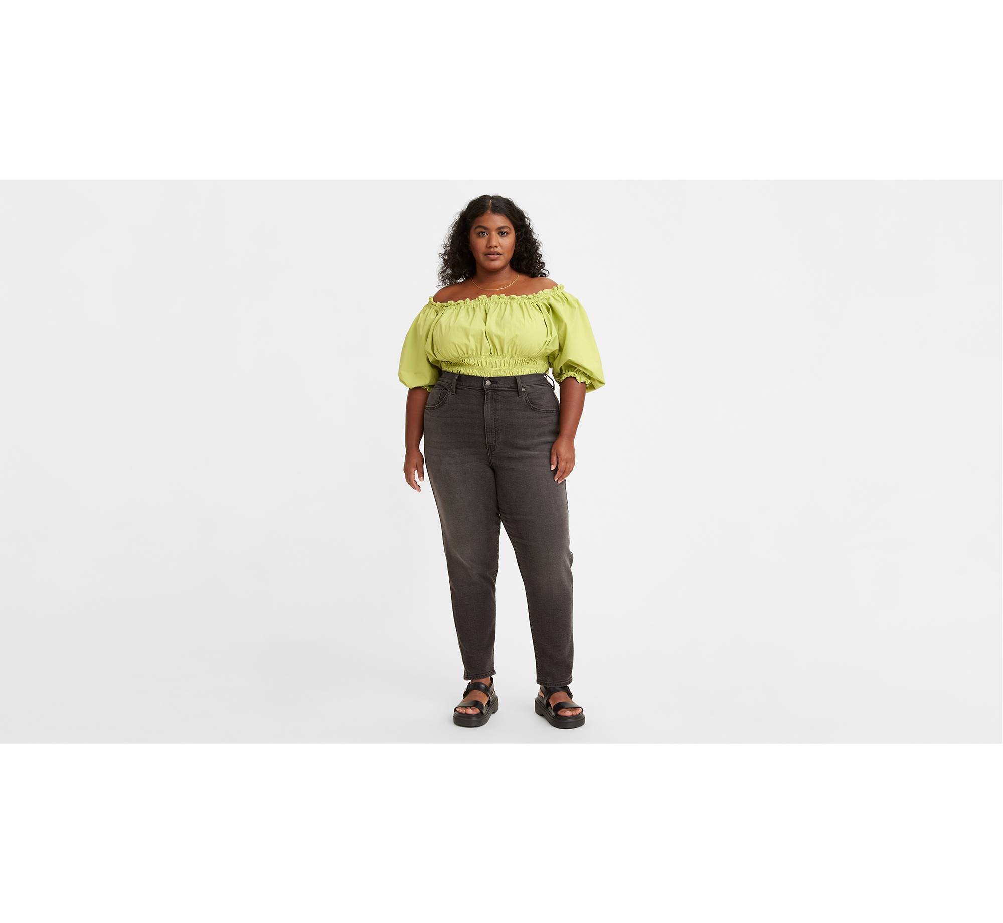 High Waisted Mom Women's Jeans (Plus Size) 1