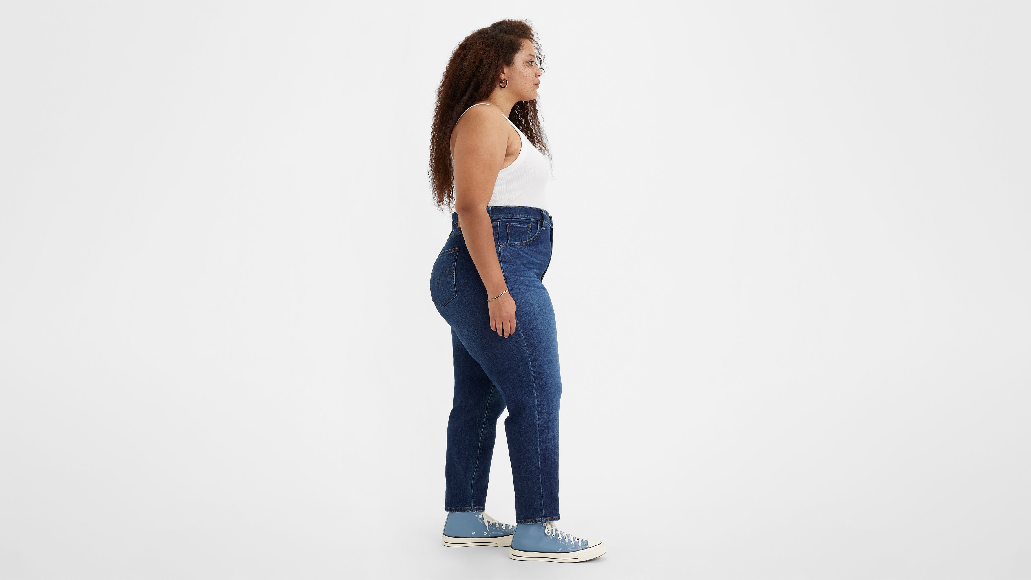 Gumipy Women Tummy Control Jeans Plus Size Stretchy High Waisted