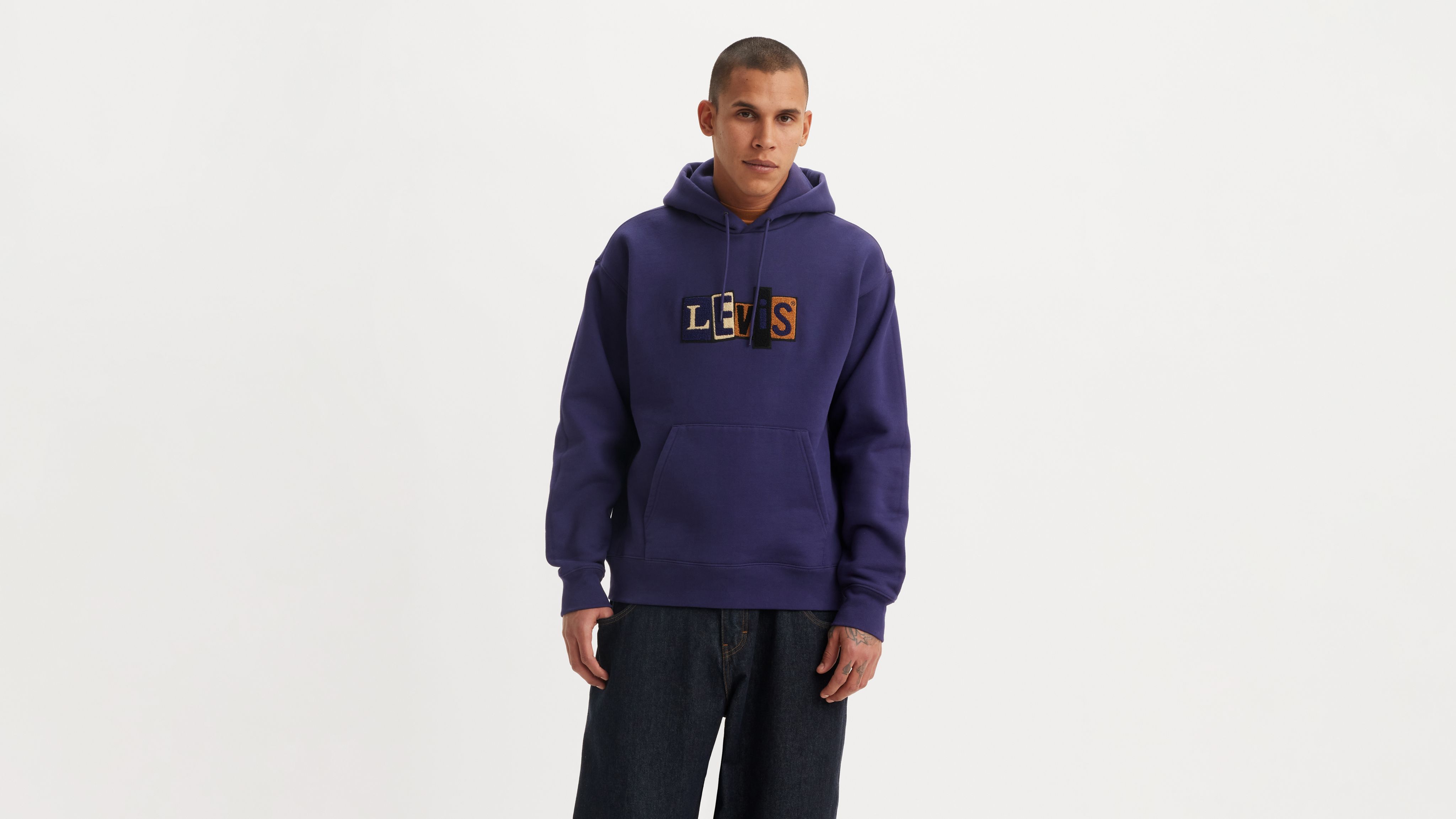Levi's Skateboarding Hooded Sweatshirt In Chenille Patch