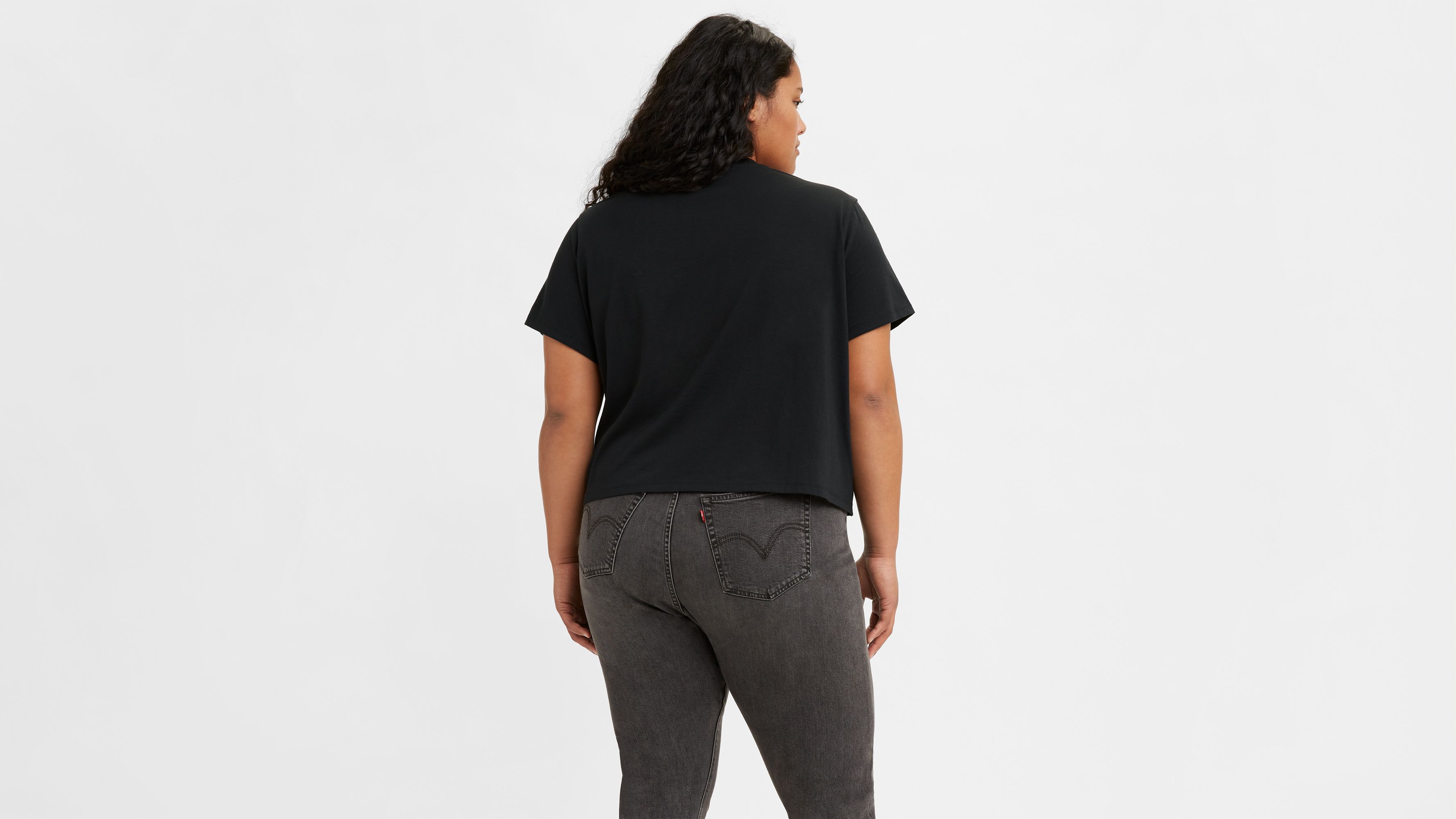 Cropped Jordie T-shirt (plus Size) - Black | Levi's® US