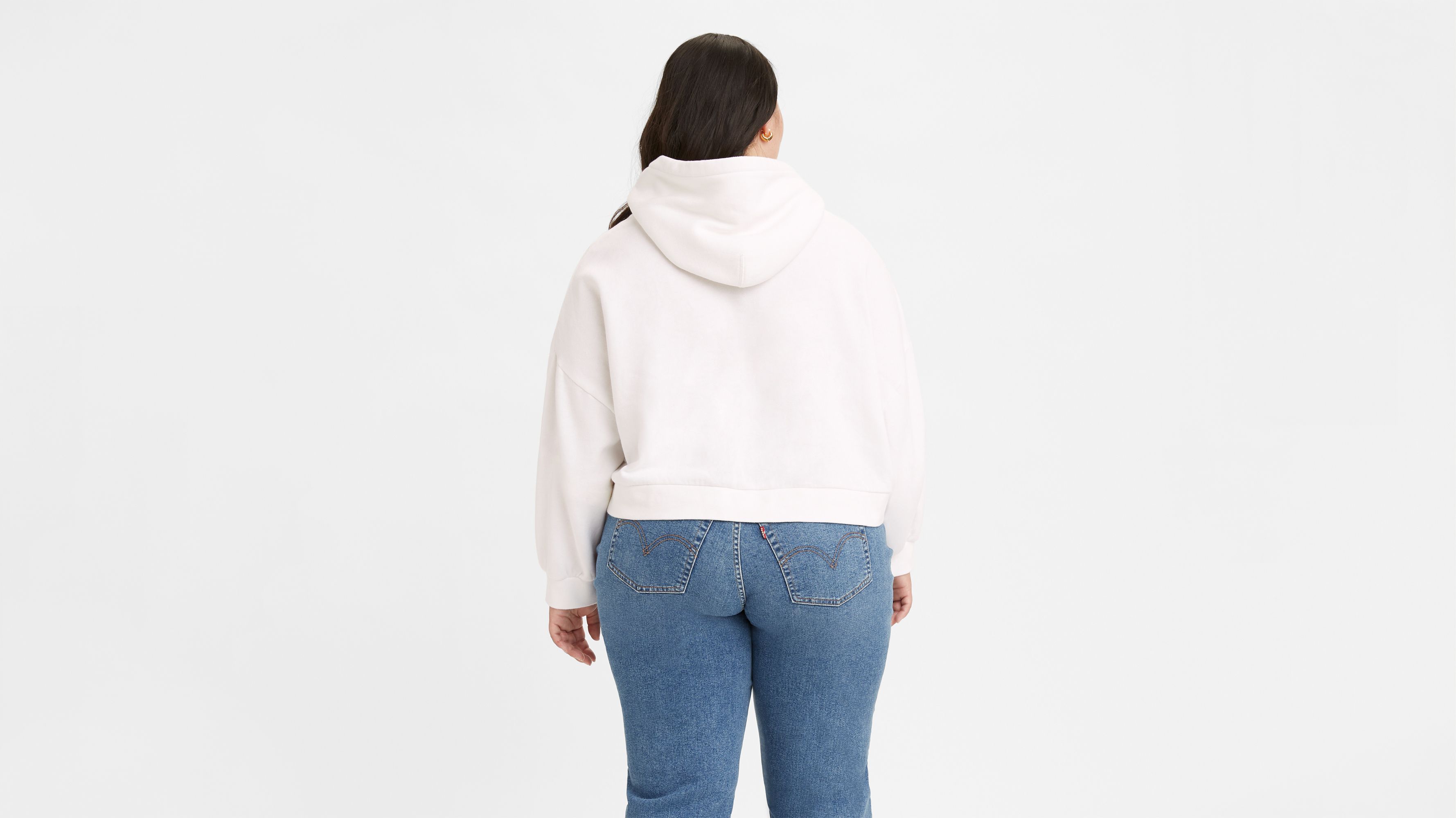 Women's Cropped Hoodie Casual Pullover Shirt Tops Loose