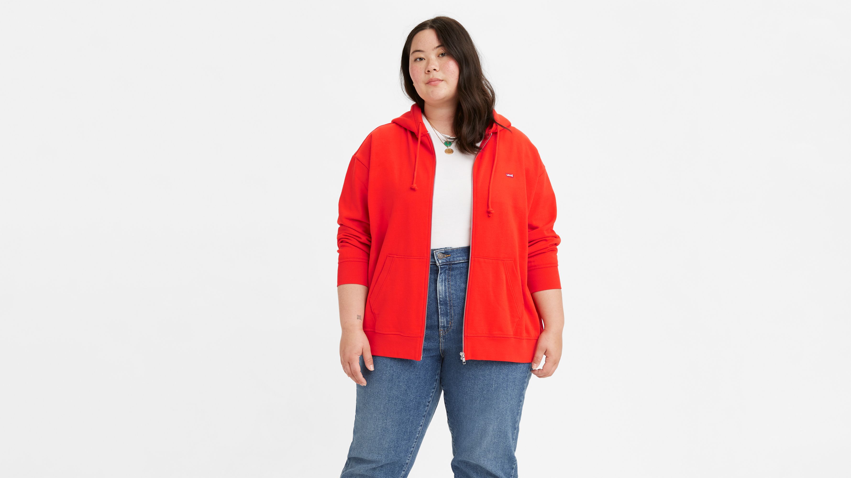 Standard Zip Up Hoodie (Plus Size) 1