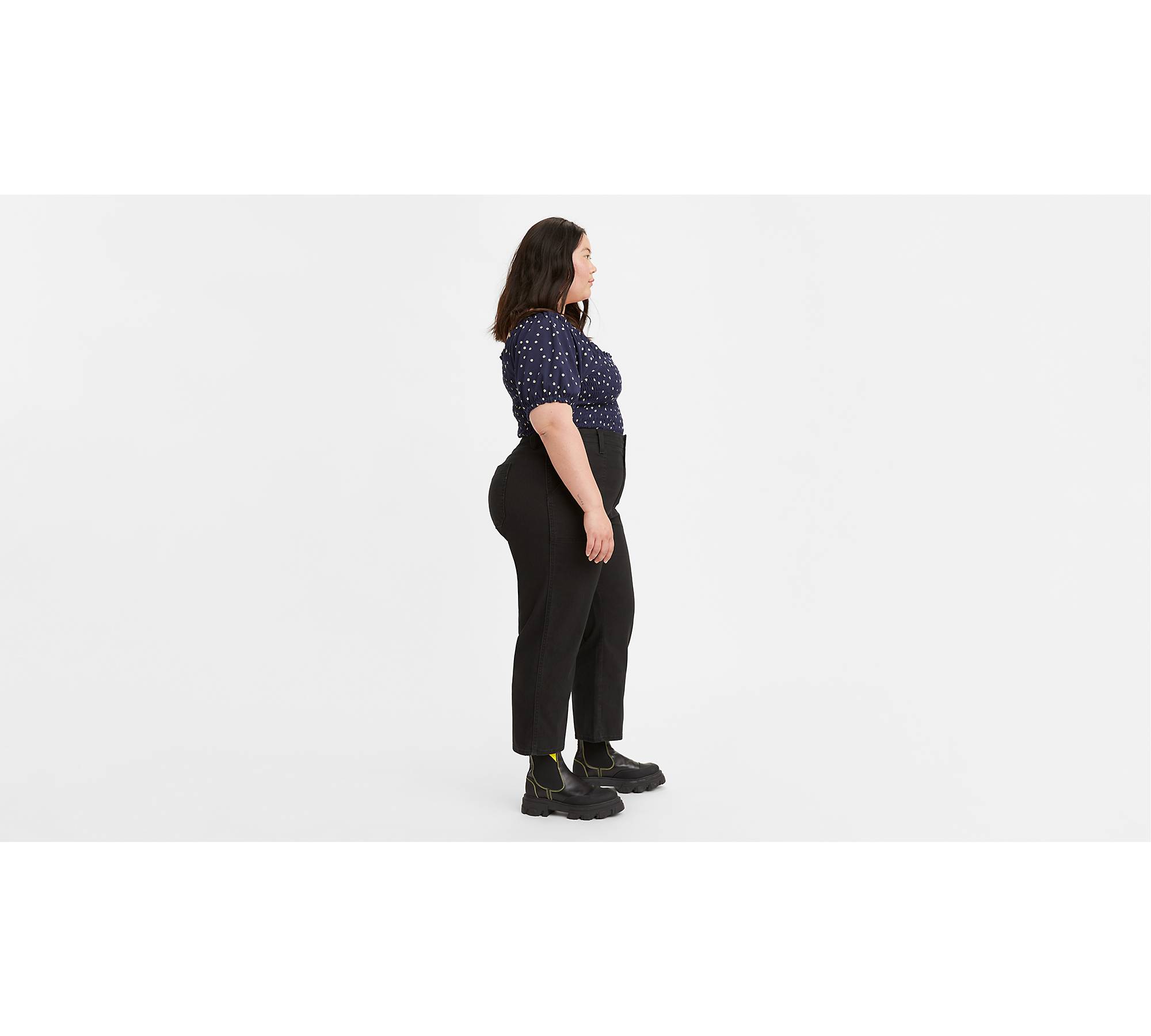 SLIM-SATION Women's Plus-Size Pull-On Straight-Leg Pant,Midnight,14W at   Women's Clothing store