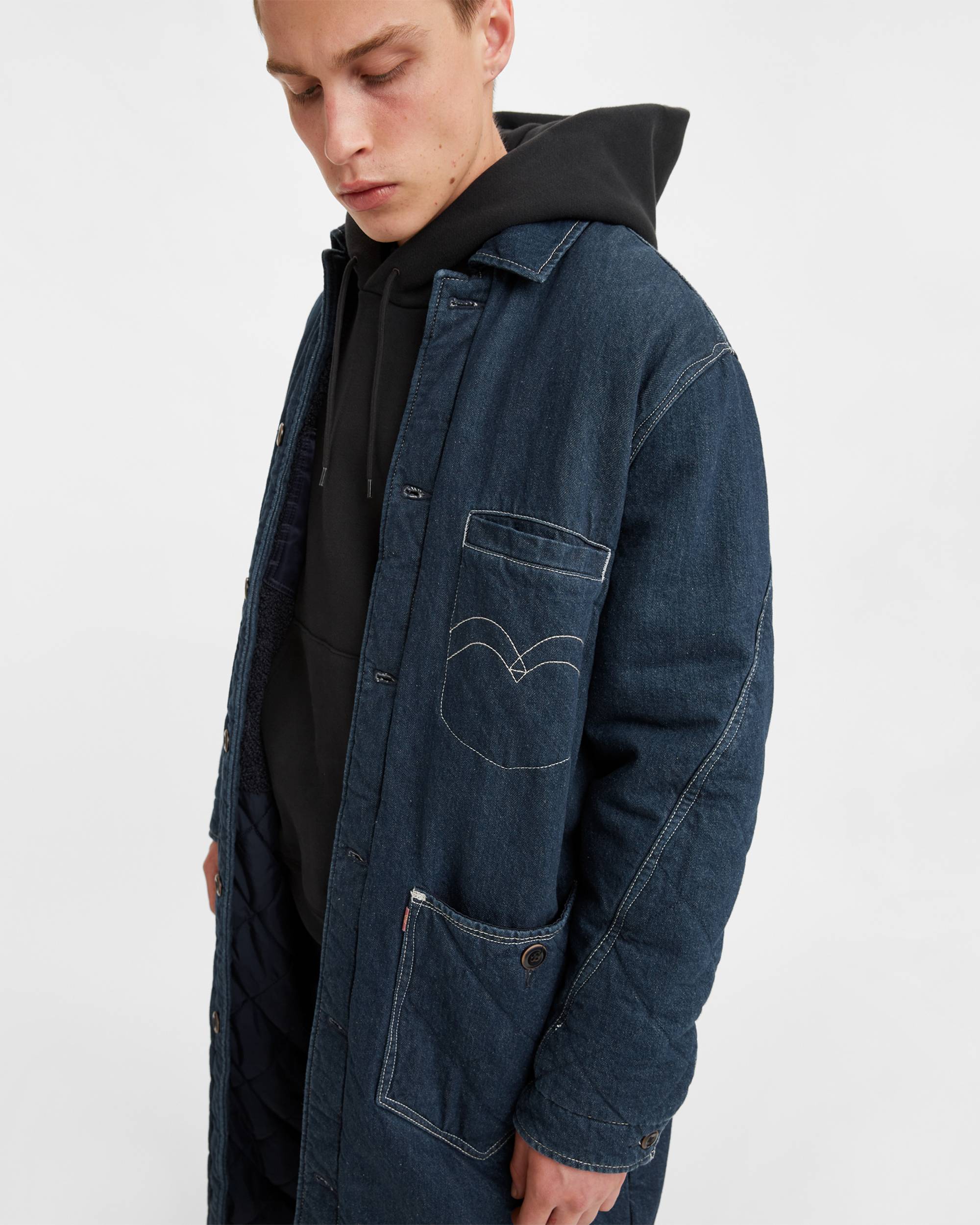 Filled Long Coat - Blue | Levi's® US Filled Long Coat - Blue | Levi's® US