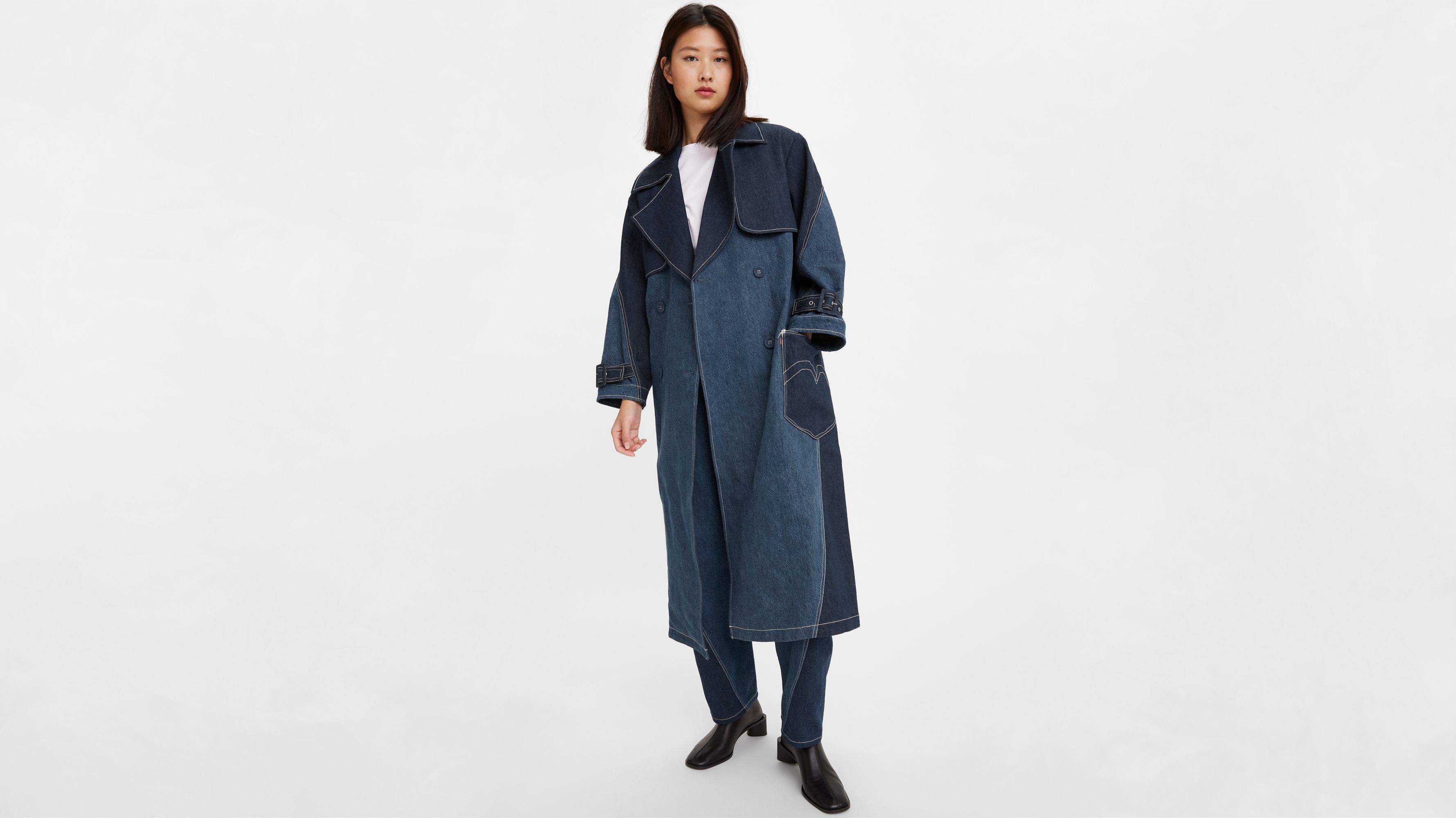 Levi's® RED TWISTED TRENCH COAT | labiela.com