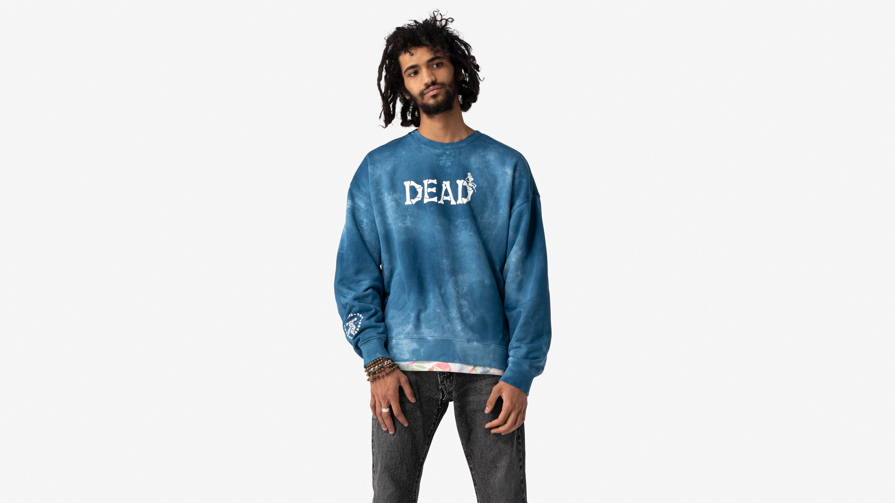 Levi's® X Grateful Dead Fleece Crewneck Sweatshirt - Blue | Levi's® US