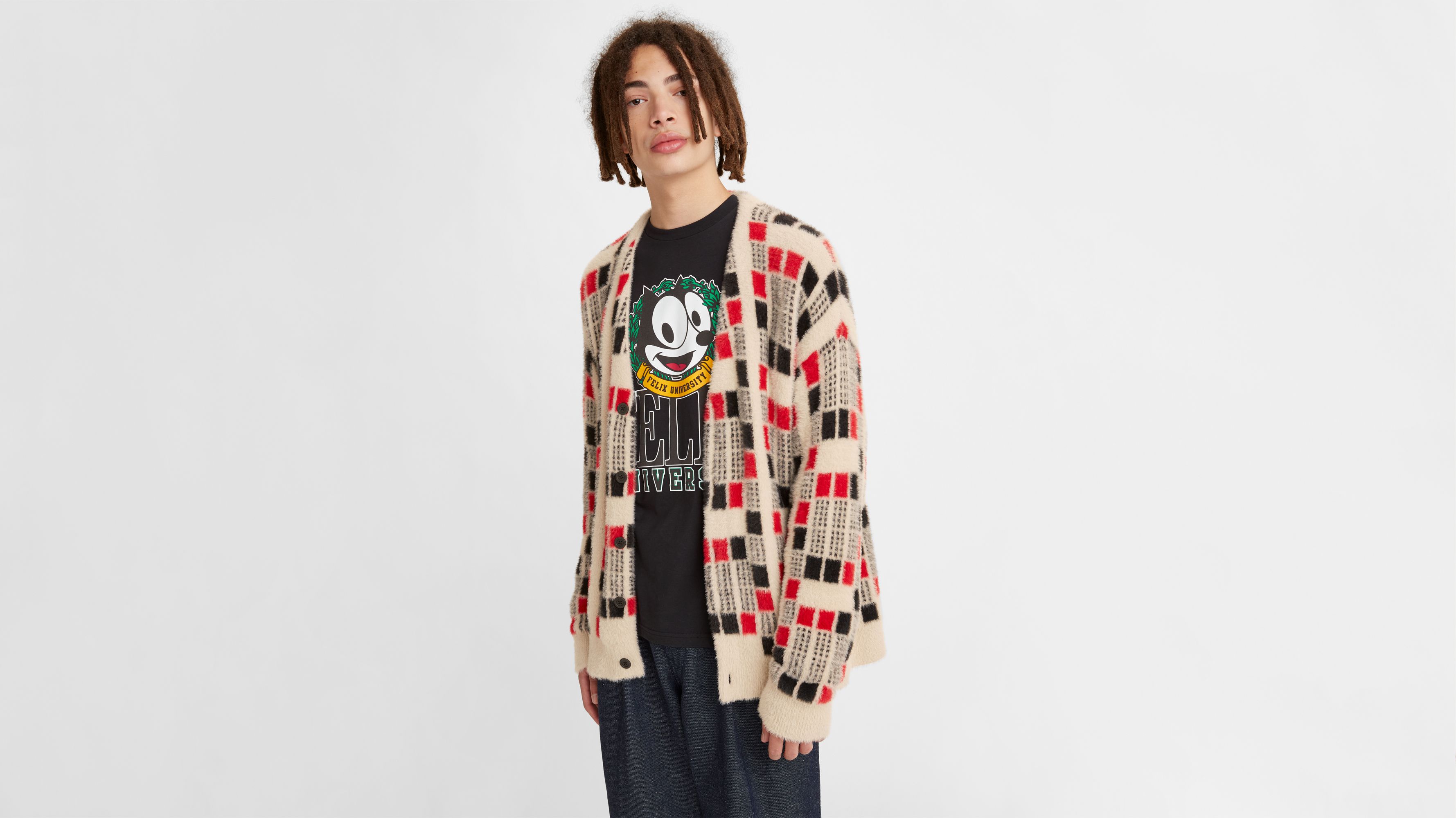 Levi's® X Felix The Cat™ Boxy Cardigan - Grey | Levi's® US