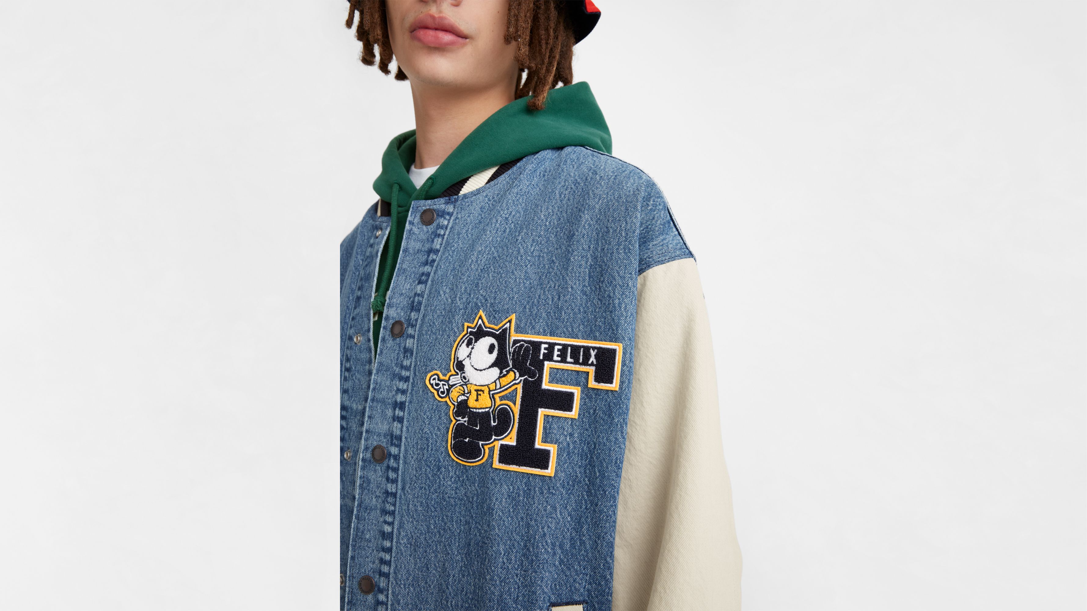 Levi's® X Felix The Cat™ Letterman Jacket - Blue | Levi's® US