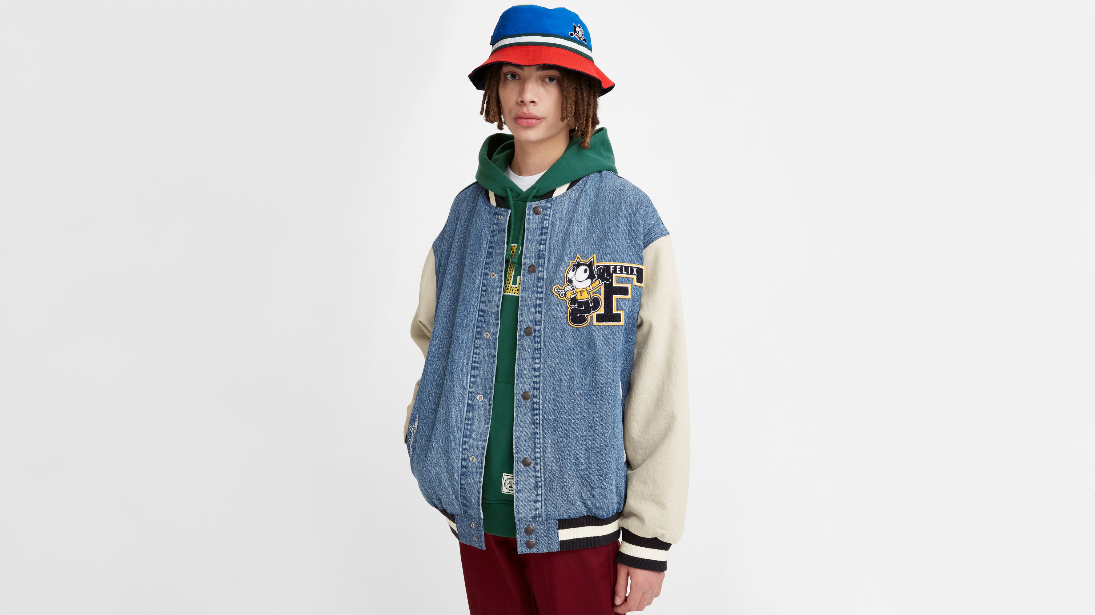 Levi's® X Felix The Cat™ Letterman Jacket - Blue | Levi's® US